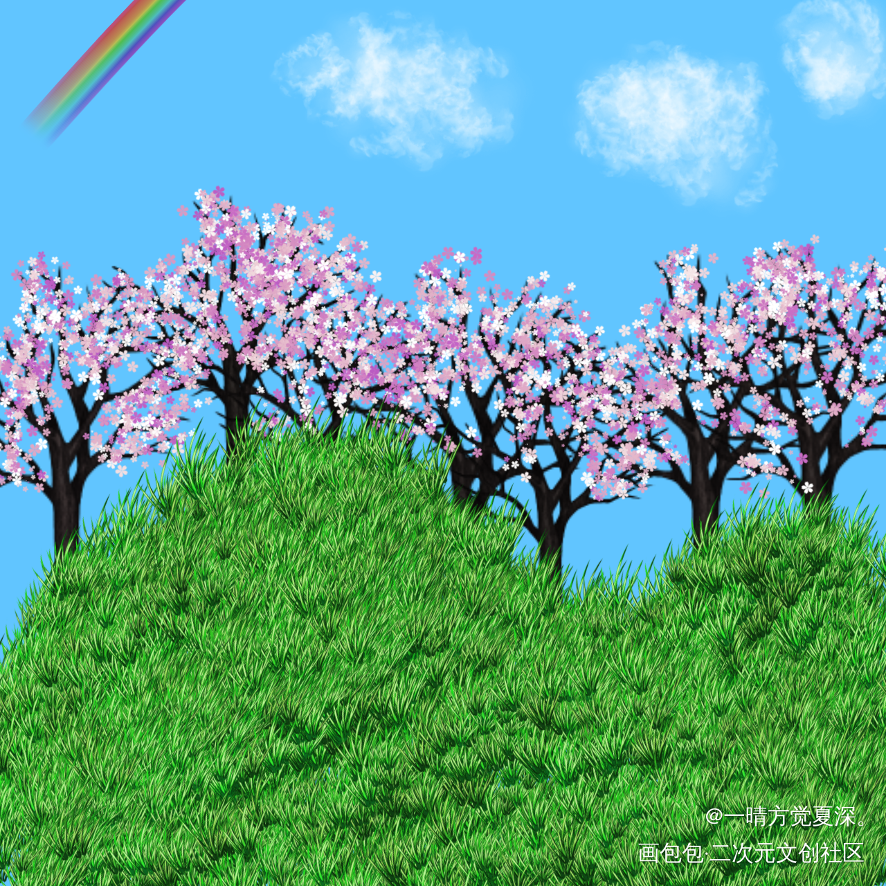 _唤醒春日主题打卡绘画作品
