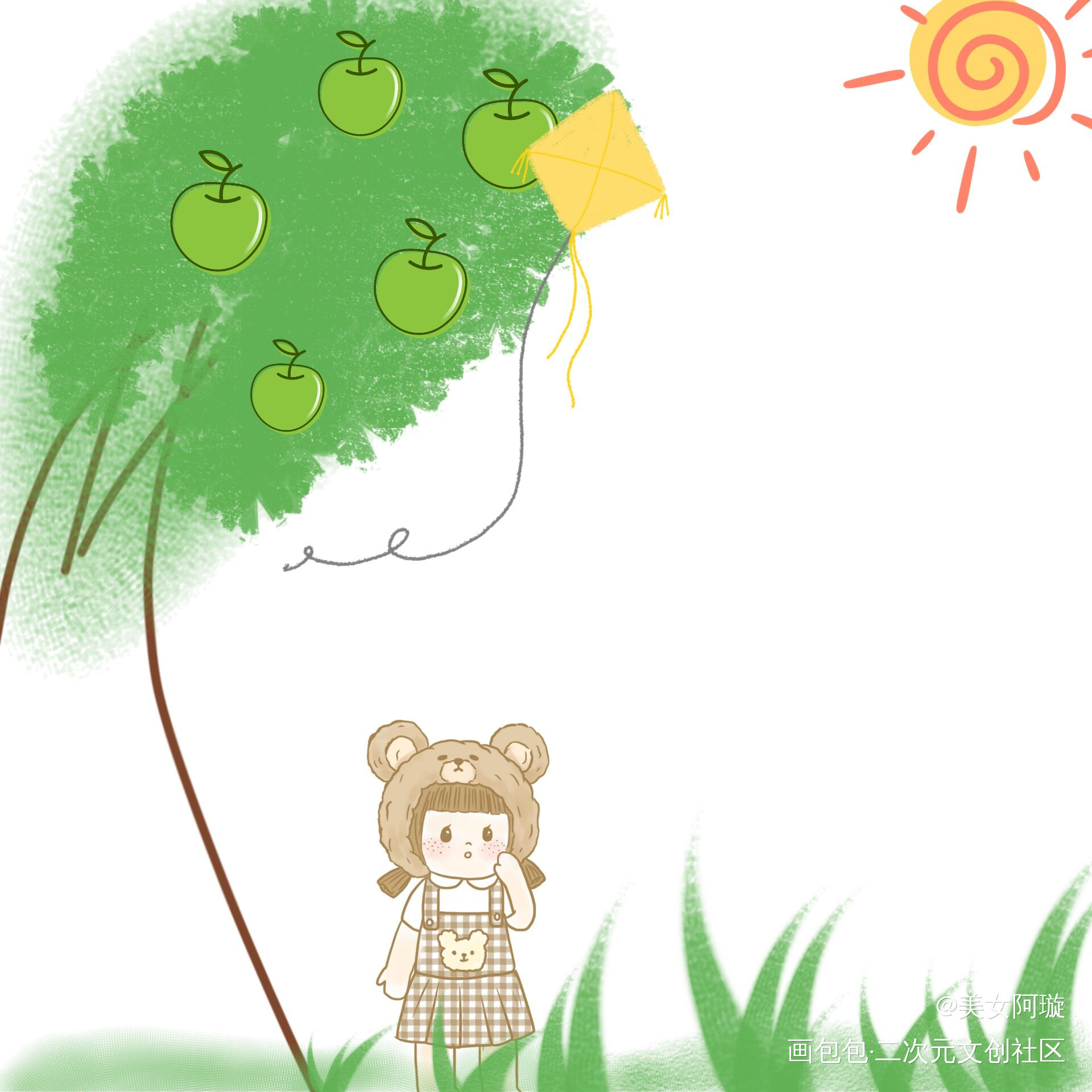 放风筝_立绘绘画作品