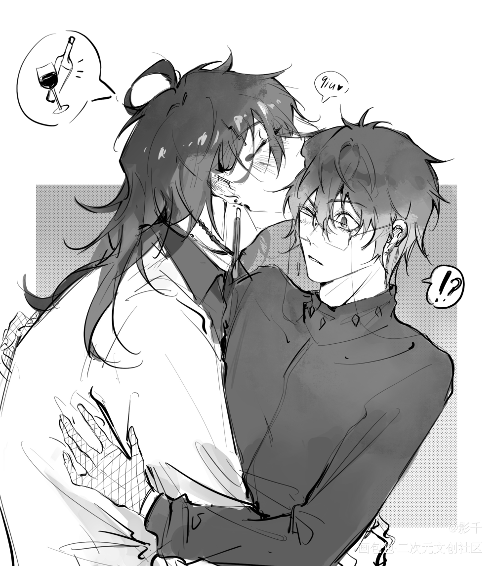 一些醉酒缅甸猫贴贴_luxiemikeevelandvoxakuma绘画作品