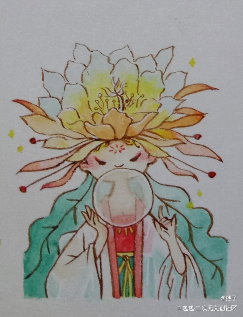 打卡13天_手绘古风水彩我要上首推临摹绘画作品