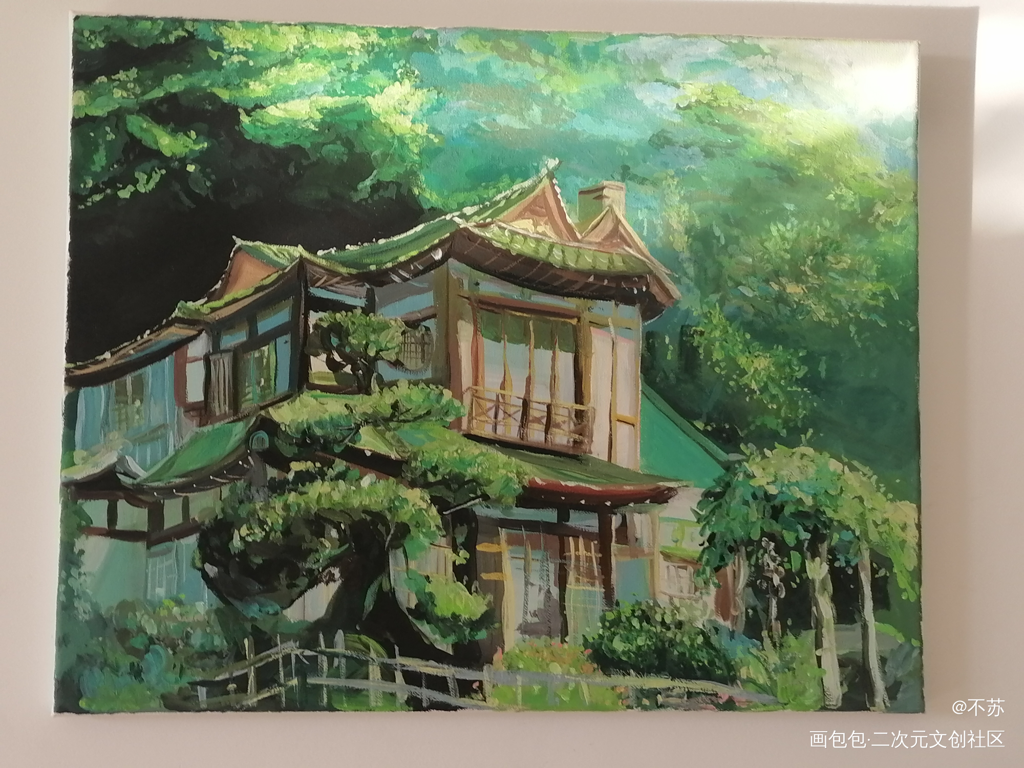 _水粉手绘春天绘画作品