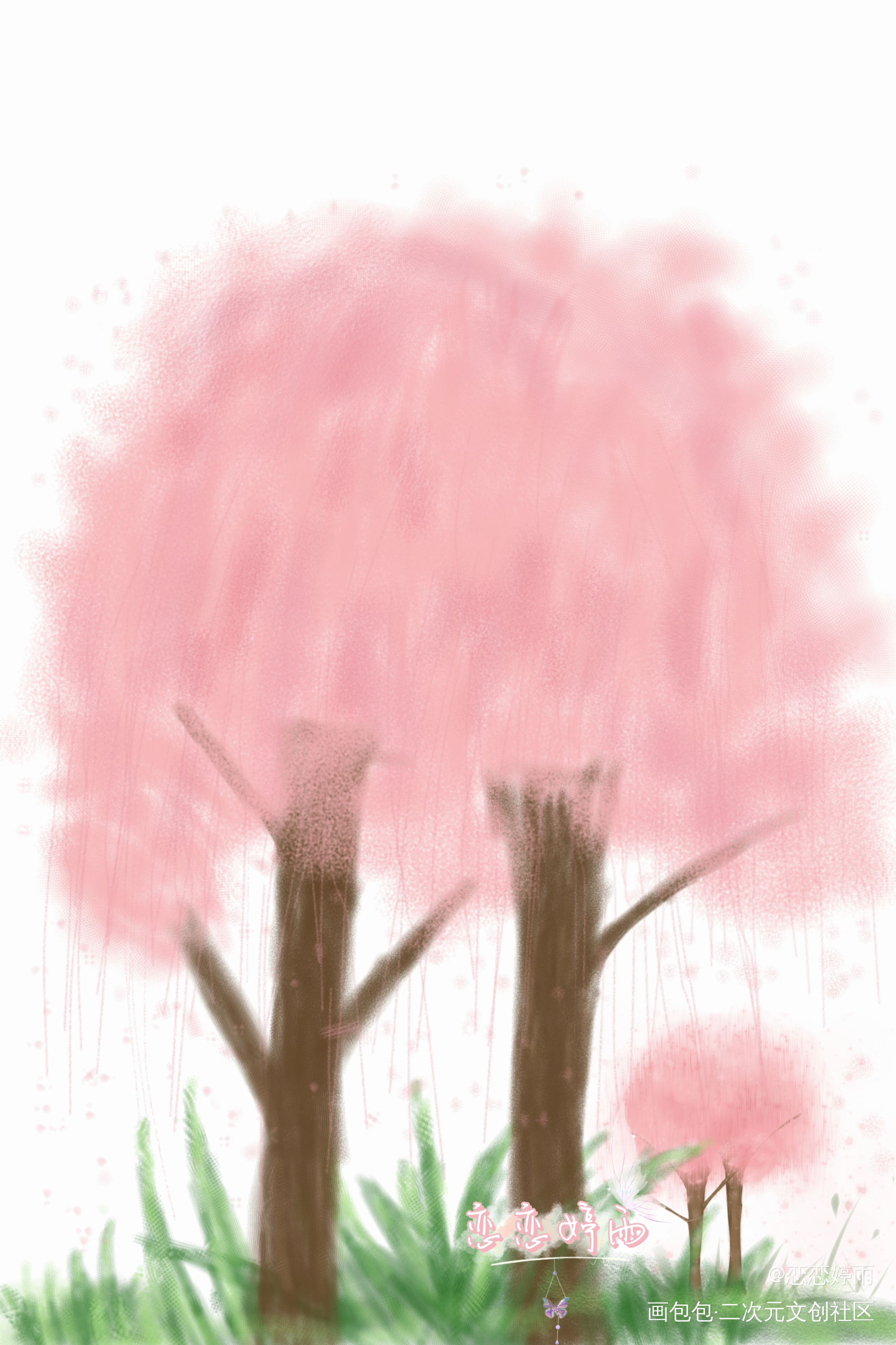 春樱_手绘平涂绘画作品