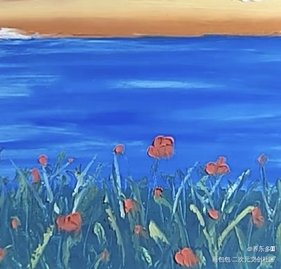 路边小花_风景绘画作品