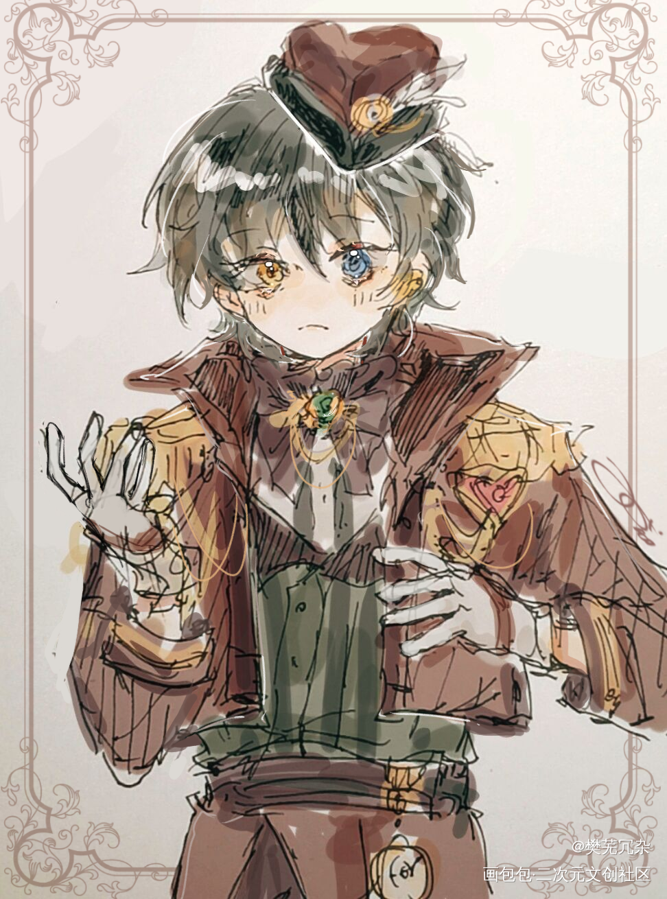 咪宗&巽麻_偶像梦幻祭Q版指绘绘画作品