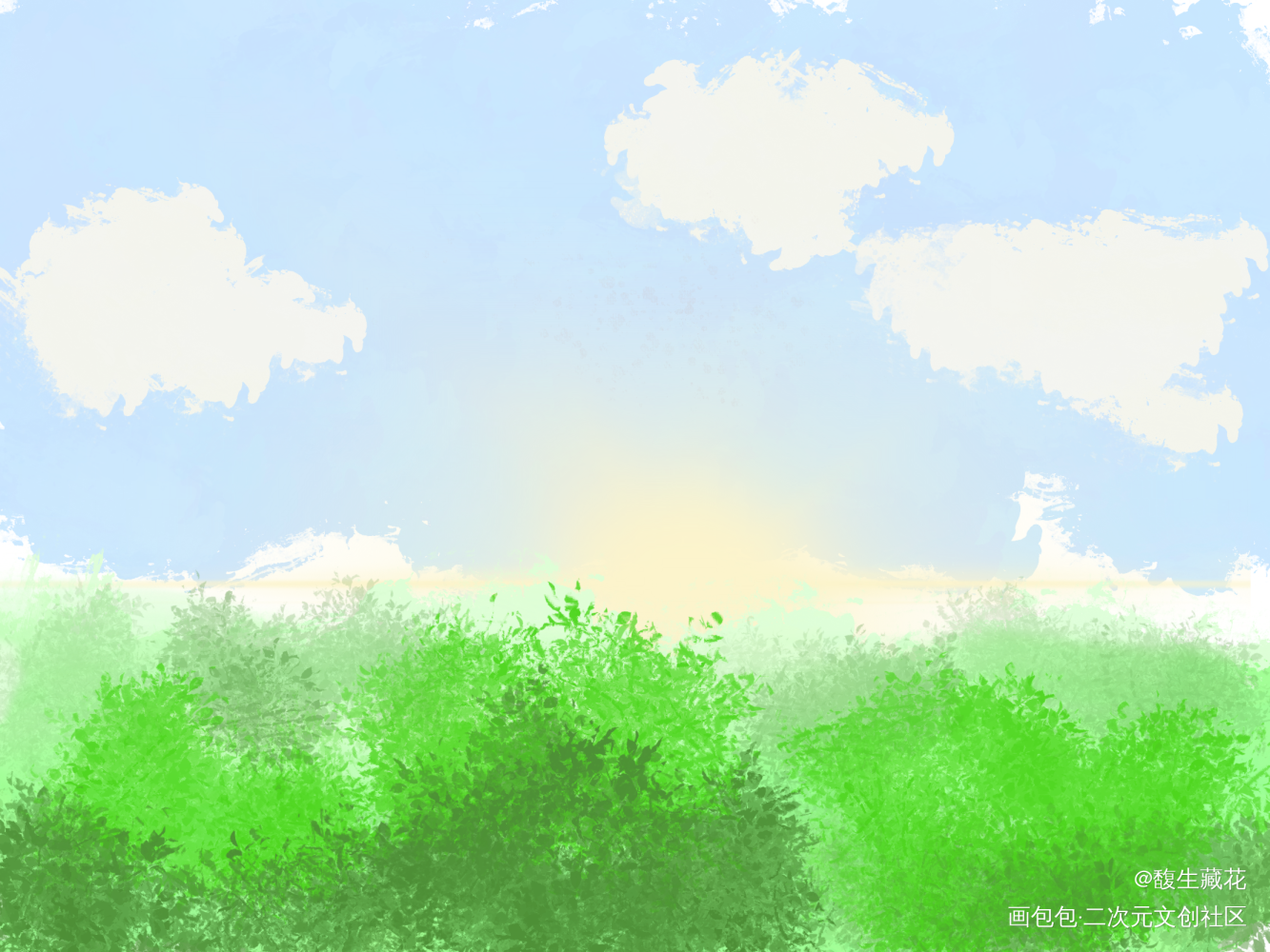 天光_平涂绘画作品