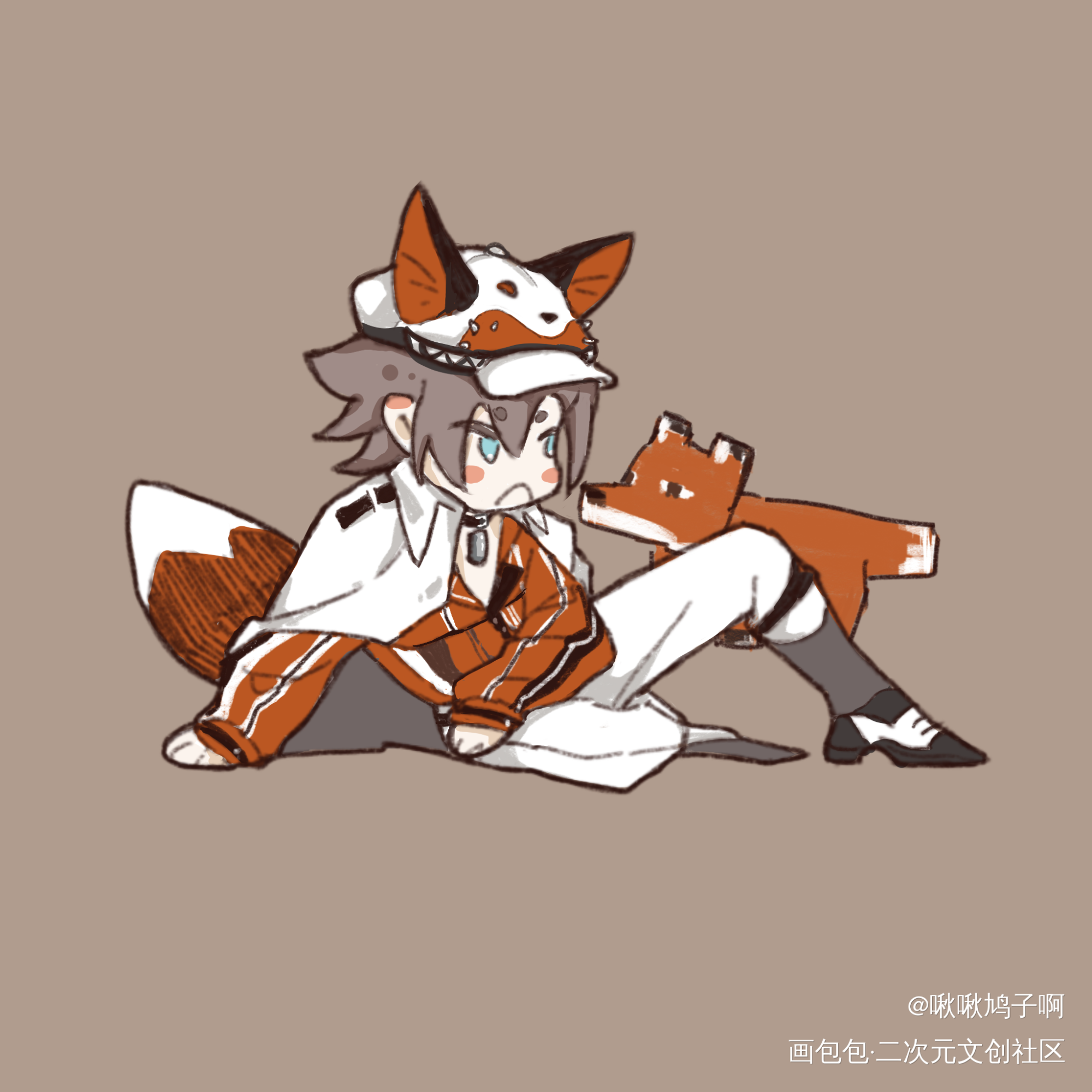 一只小狐狸_虚拟主播nijisanjienluxiemmystariasVtuber绘画作品