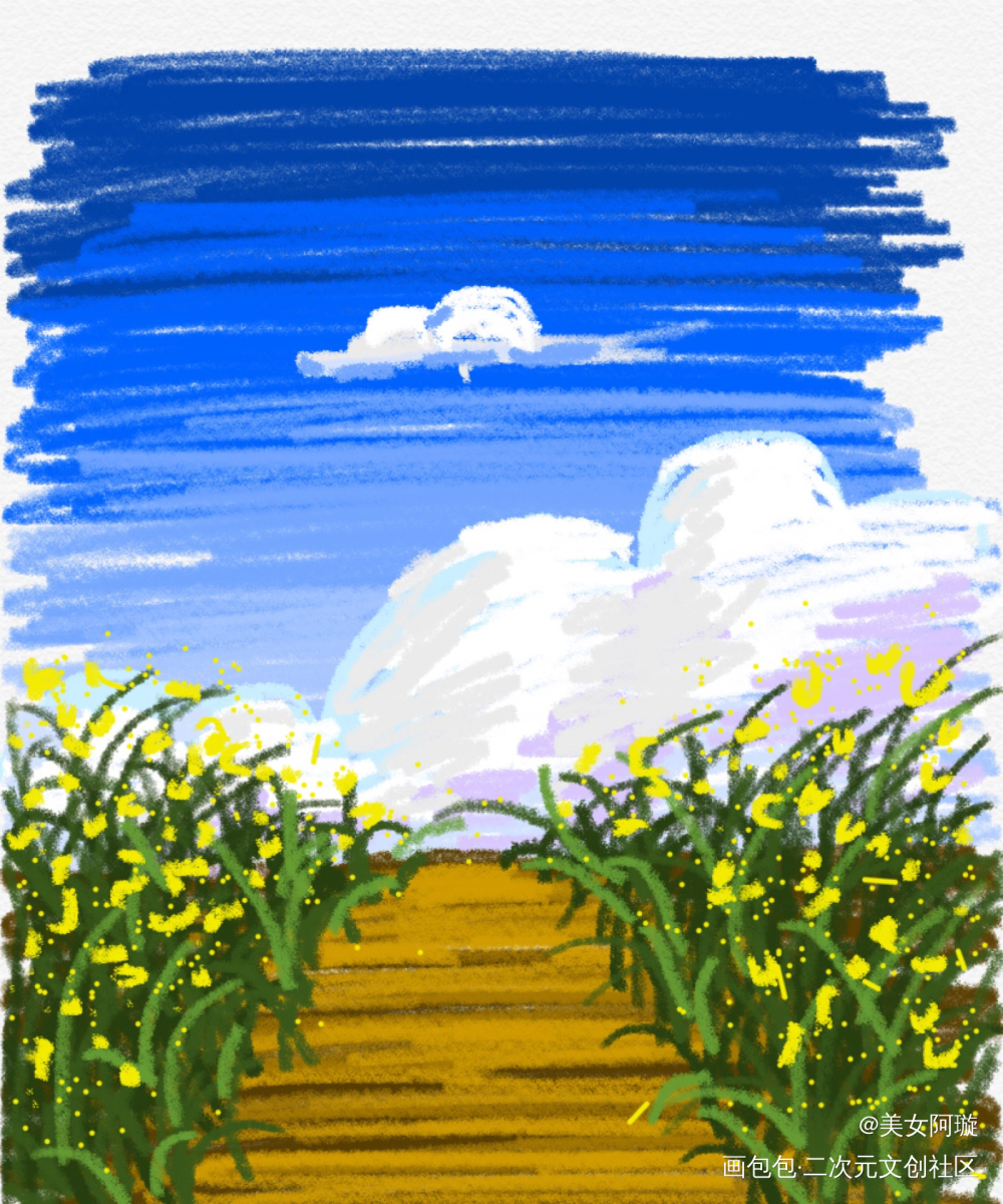 小道_手绘绘画作品