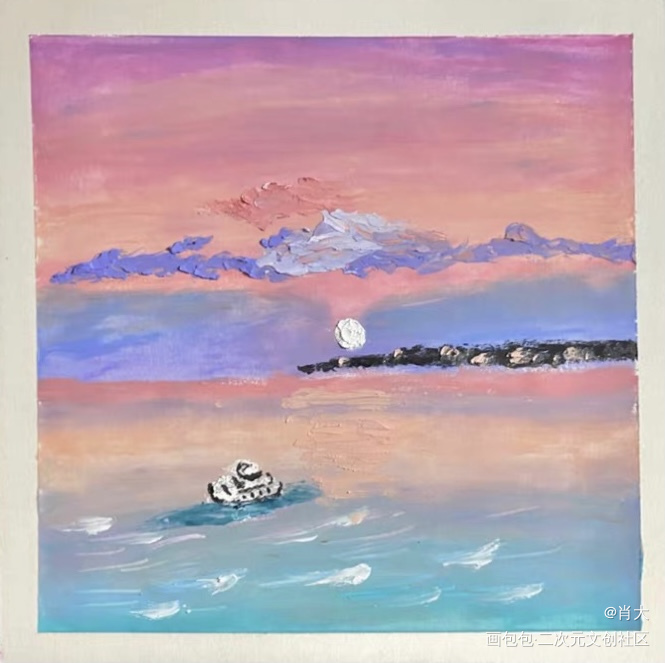 春日_油画棒临摹绘画作品