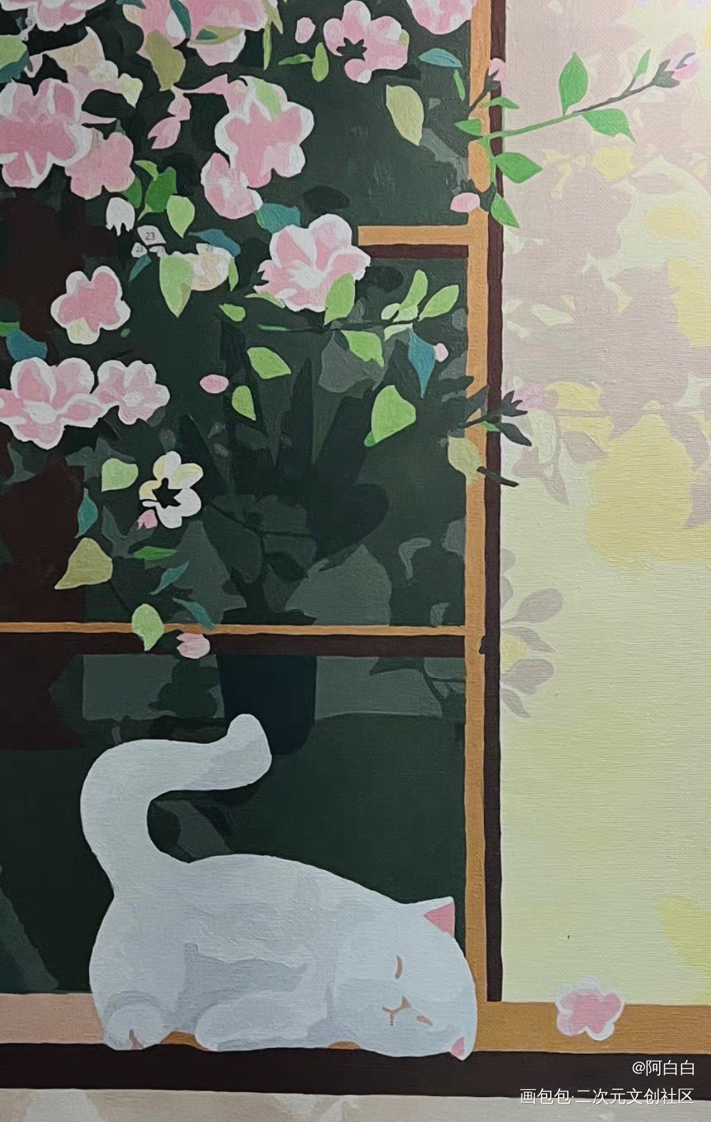 猫咪2号_手绘绘画作品