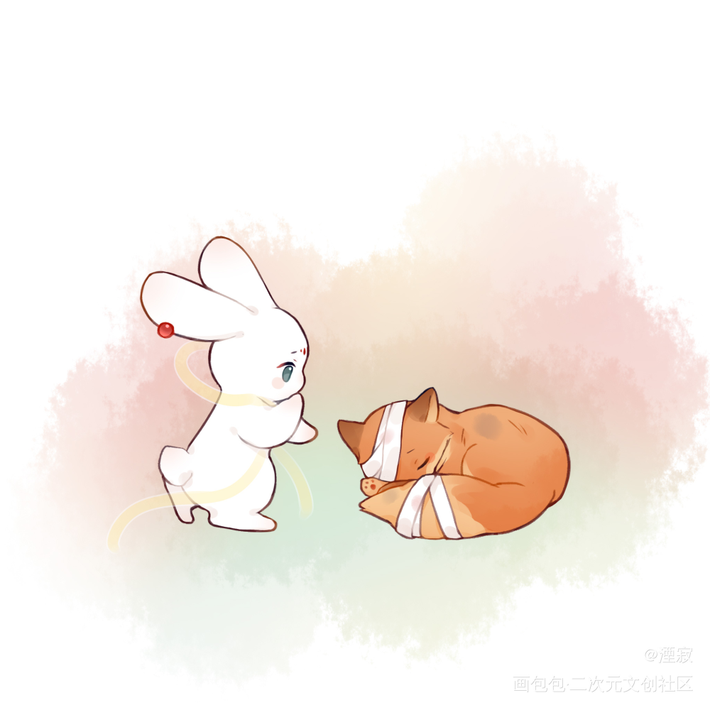 太子怜和红红儿_天官赐福花怜拟兽谢怜花城绘画作品