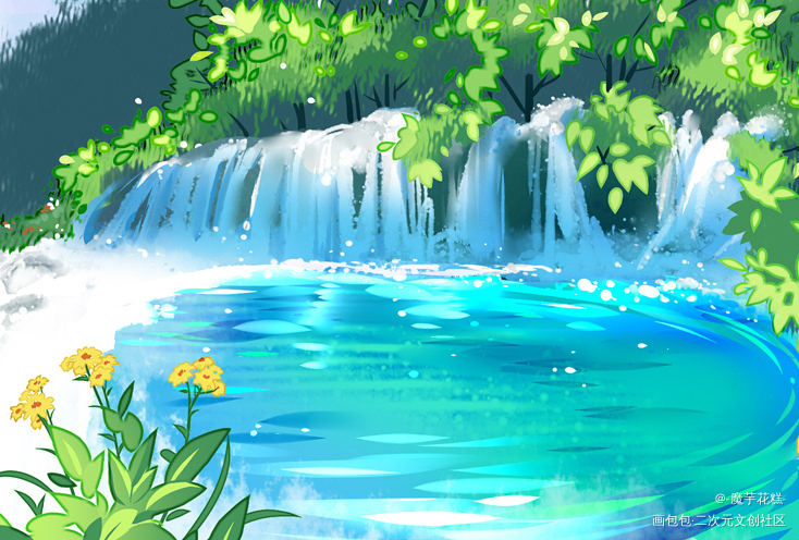 _插画风景绘画作品