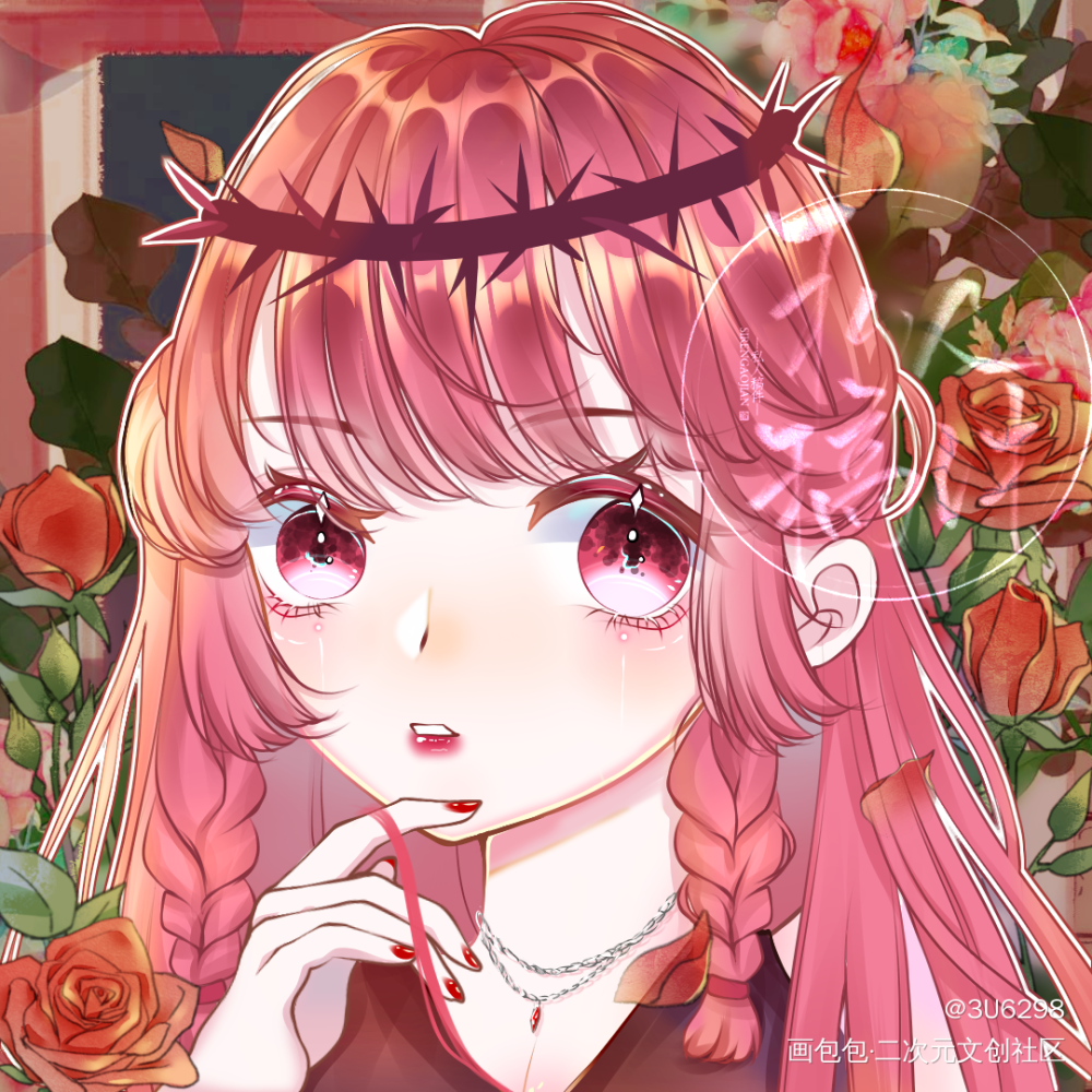 还没有名字的女儿_平涂原创oc绘画作品