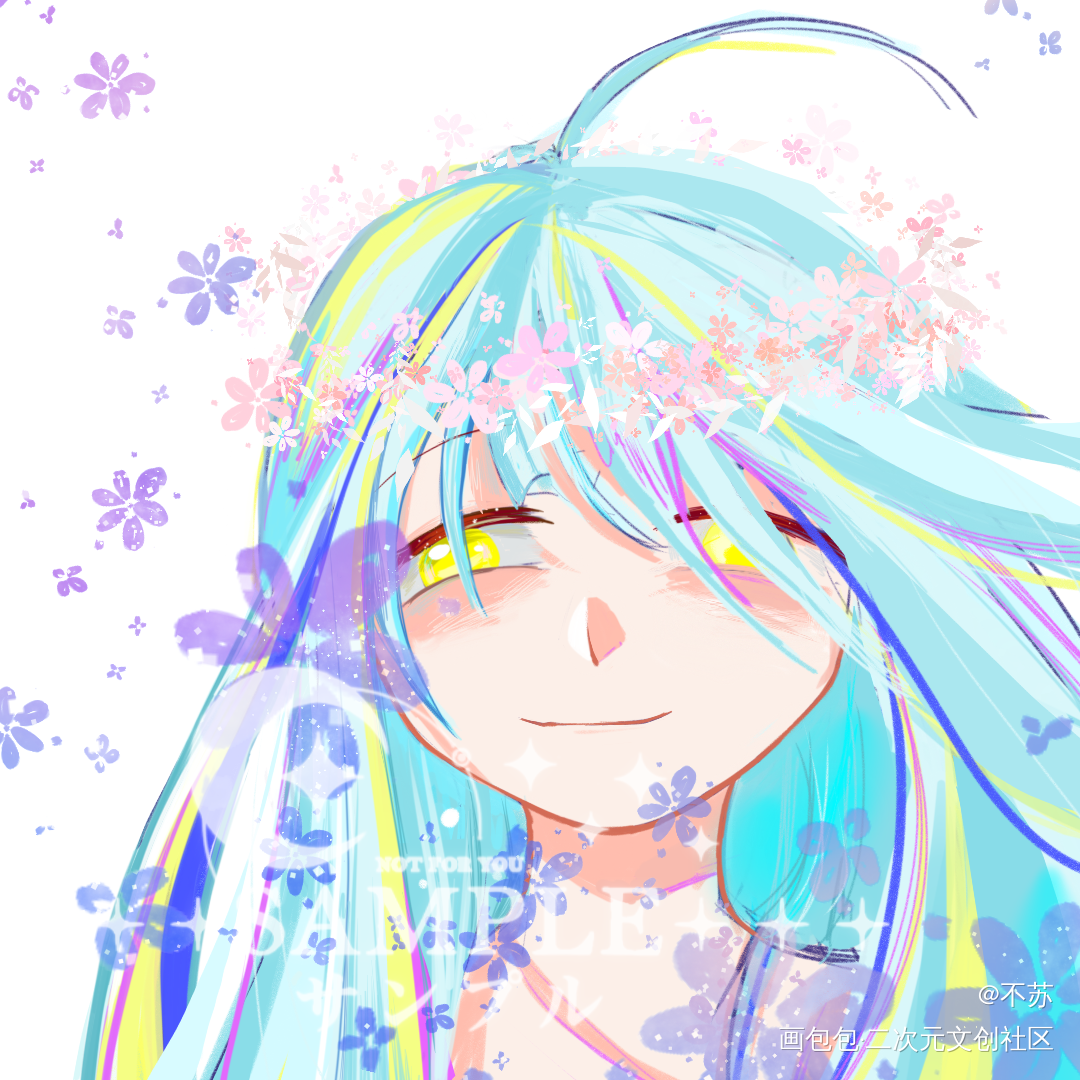 _平涂春天板绘绘画作品