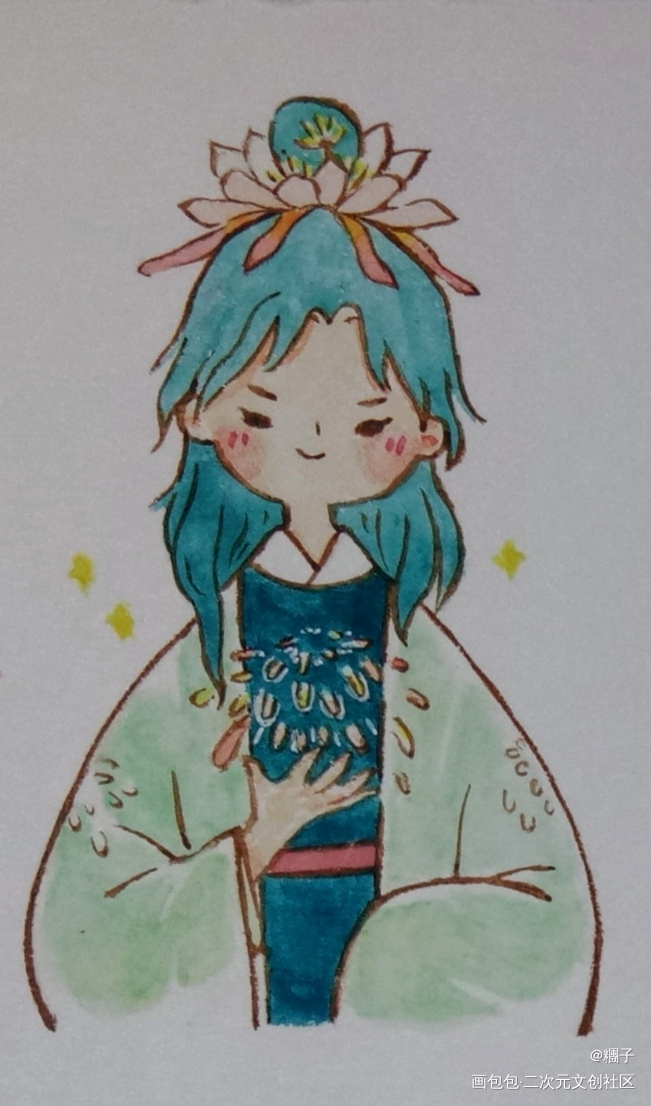 打卡14天_古风水彩我要上首推临摹绘画作品