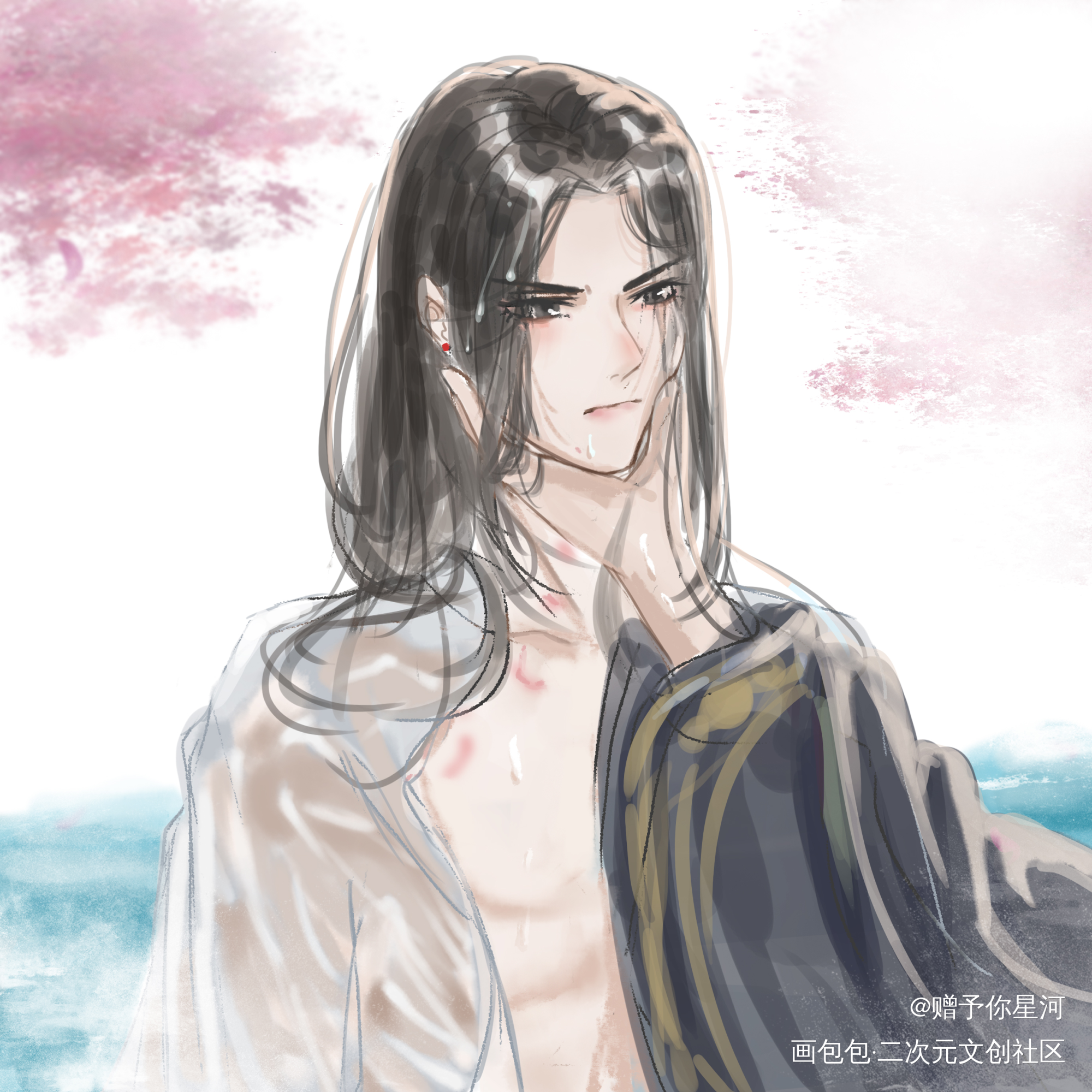 “楚妃”_二哈和他的白猫师尊燃晚墨燃楚晚宁绘画作品