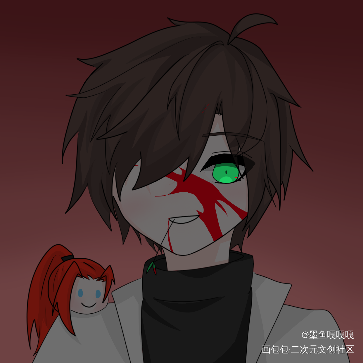 喵_王者荣耀信白李白指绘绘画作品