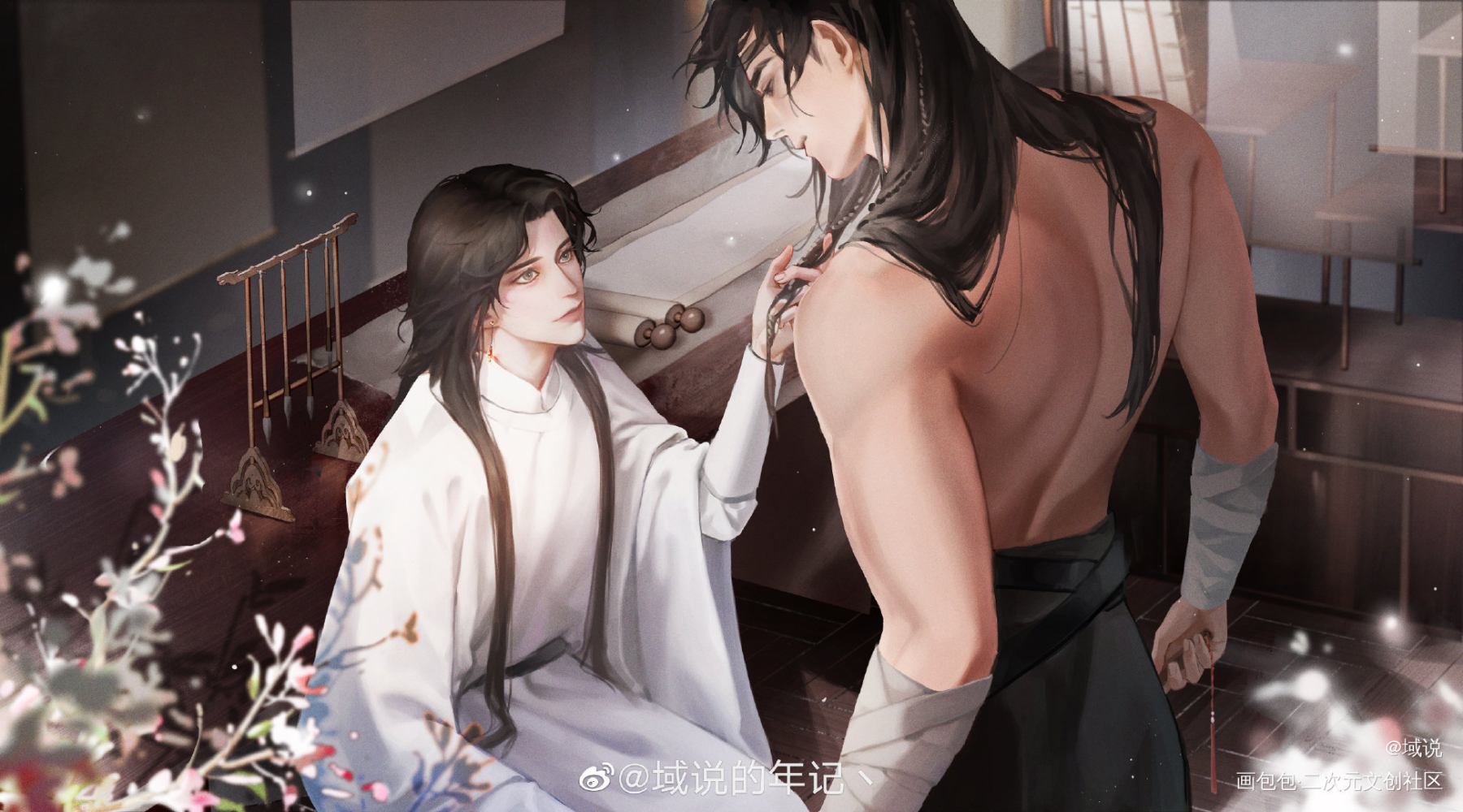 “扇子藏哪了？”_将进酒策舟绘画作品