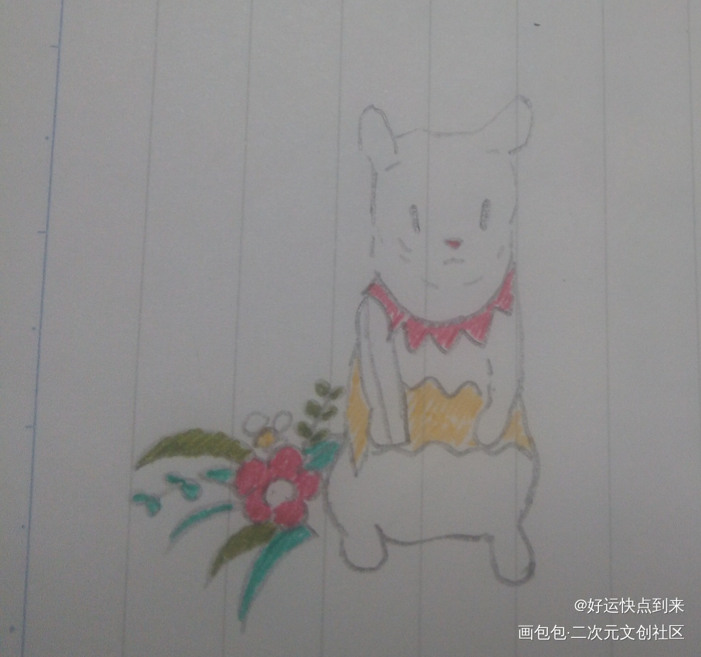 关于我画的猫像兔这件事_手绘Q版动物绘画作品