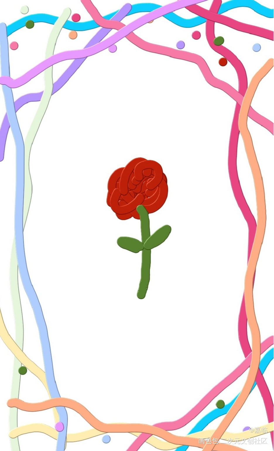 随心_手绘平涂绘画作品
