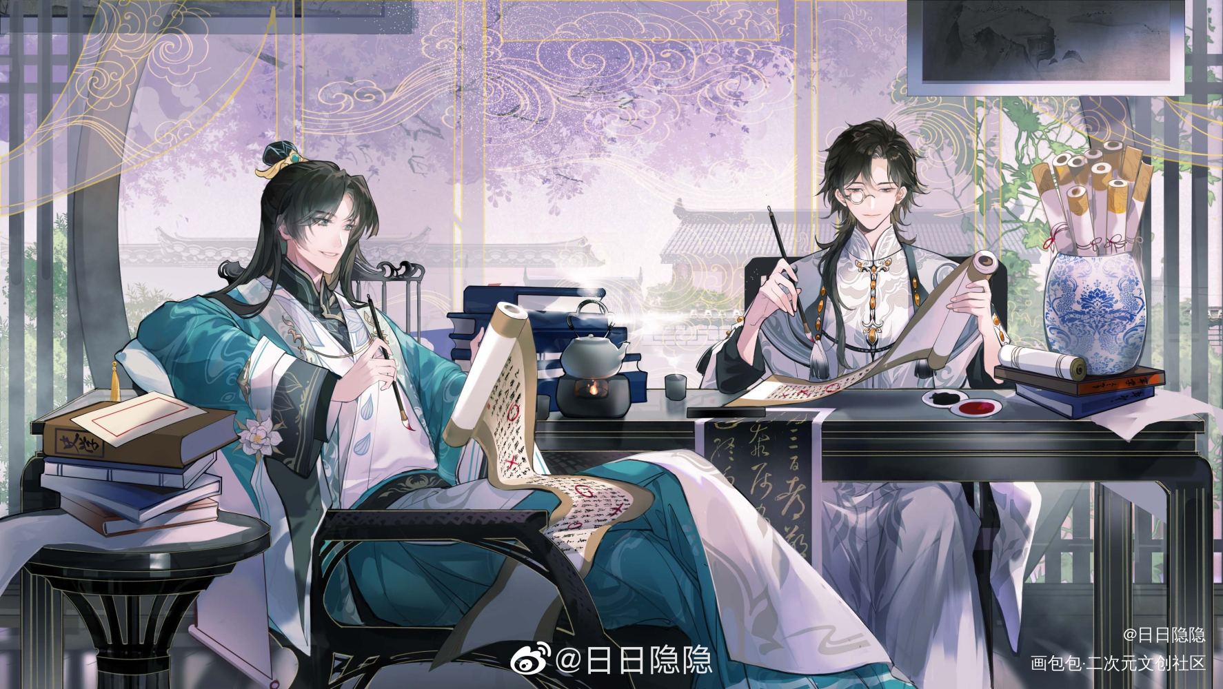 _花亦山心之月绘画作品