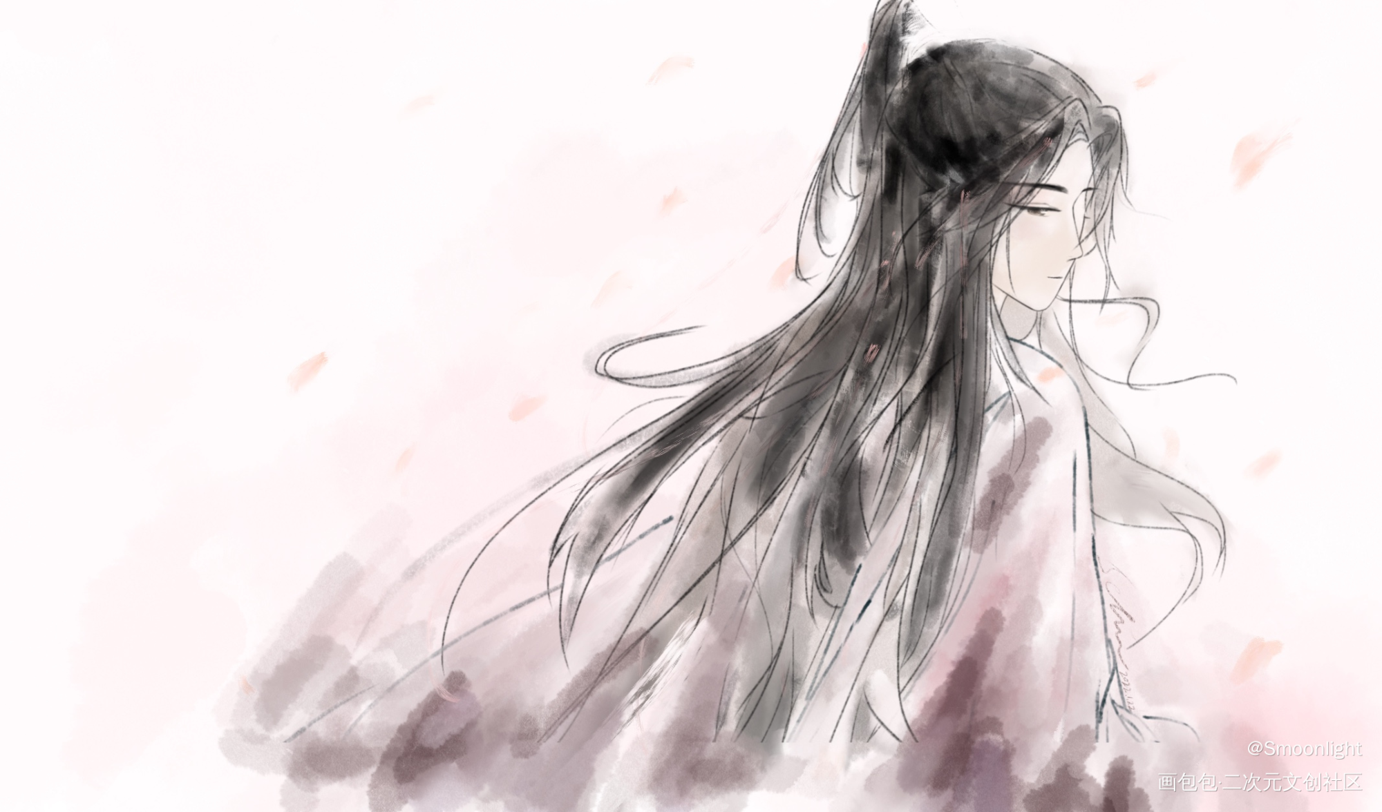 批量产楚晚宁啦_二哈和他的白猫师尊楚晚宁板绘涂绘画作品
