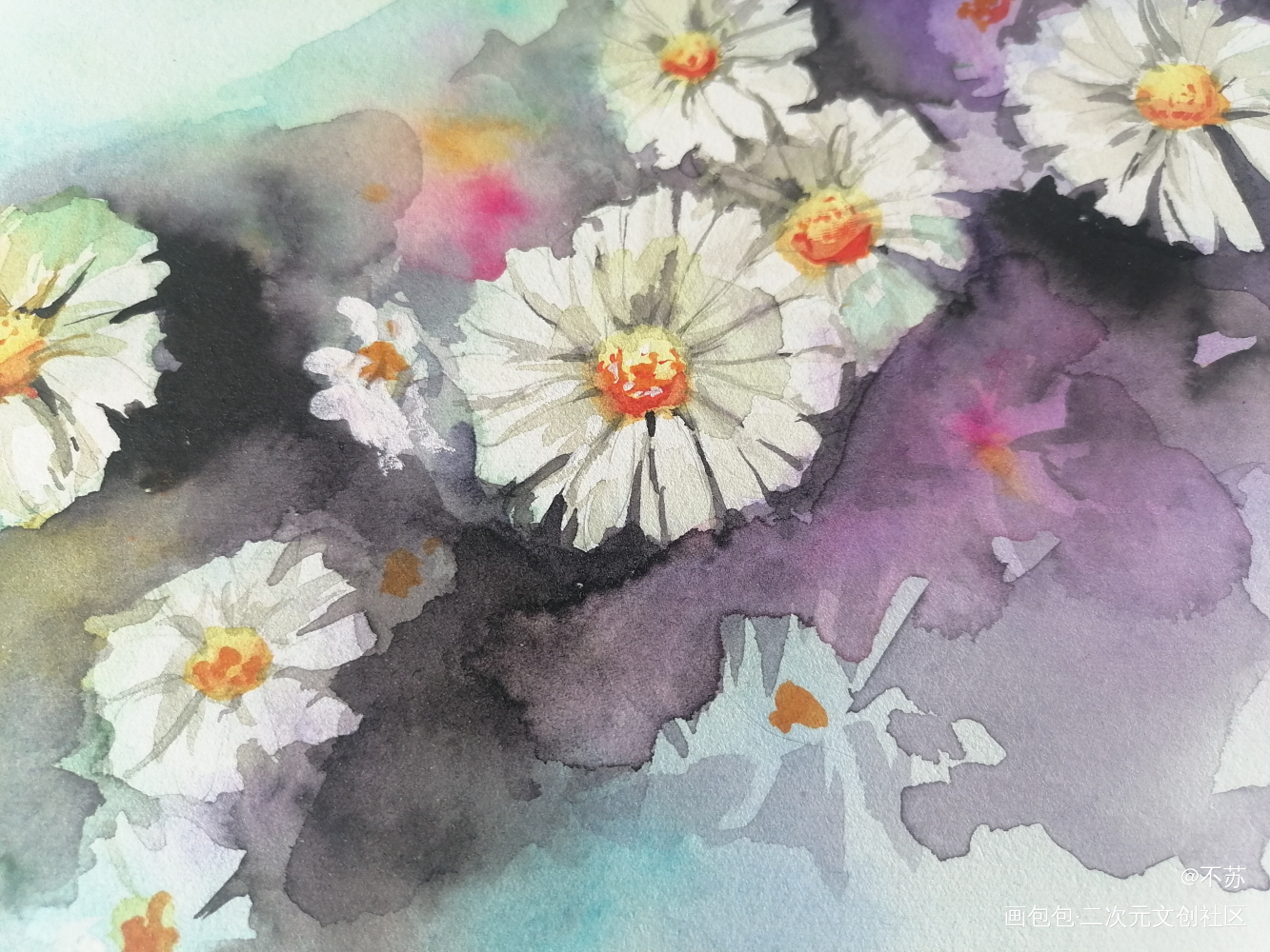 _手绘水彩春天绘画作品