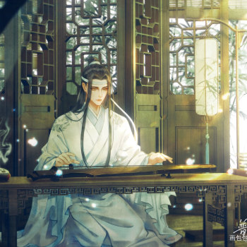 旧图精修来着_魔道祖师板绘忘羡蓝忘机古风插画同人绘画作品