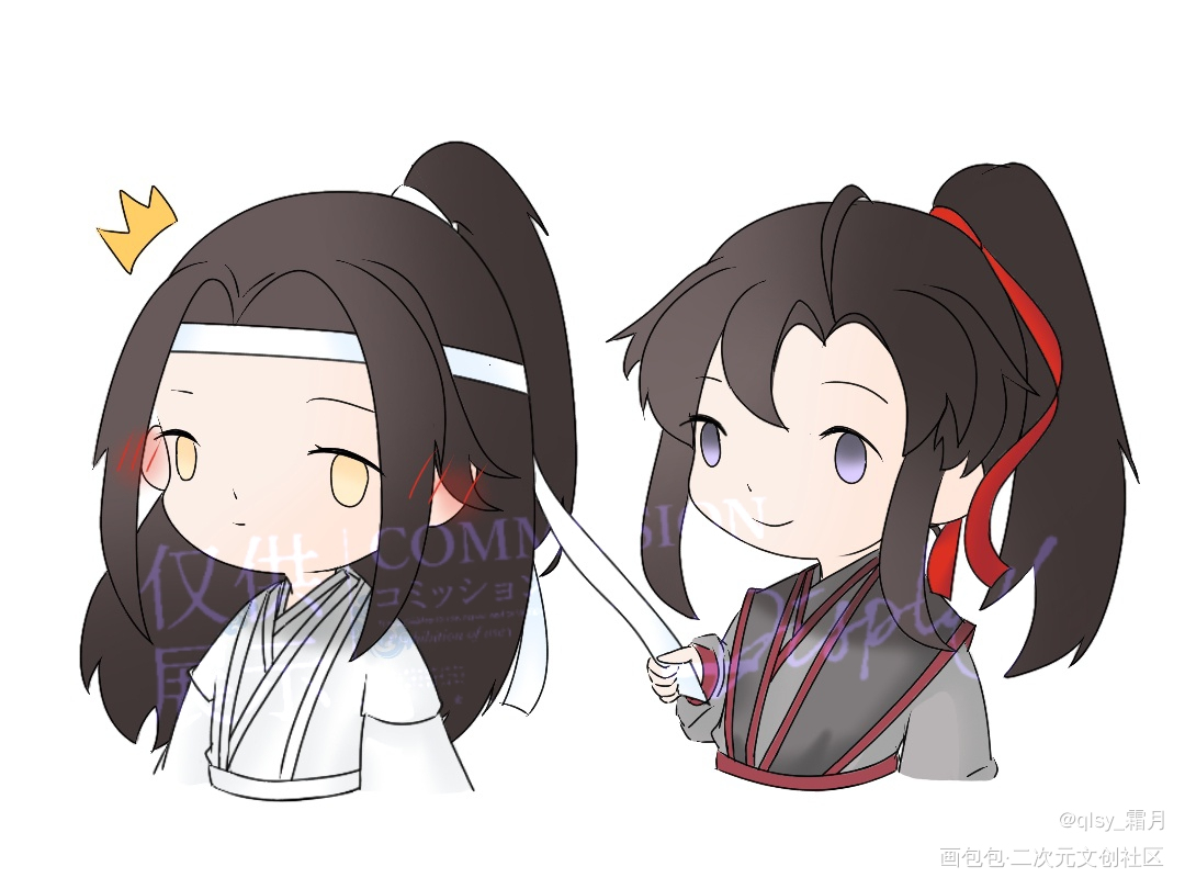 _魔道祖师忘羡Q版绘画作品