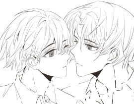 某某双人贴贴_绘画作品