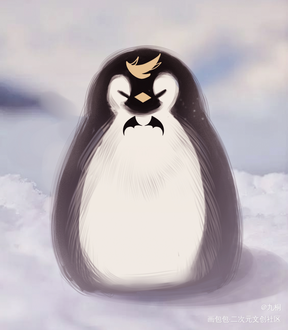 这里也放一只香蕉企鹅_luxiem绘画绘画作品