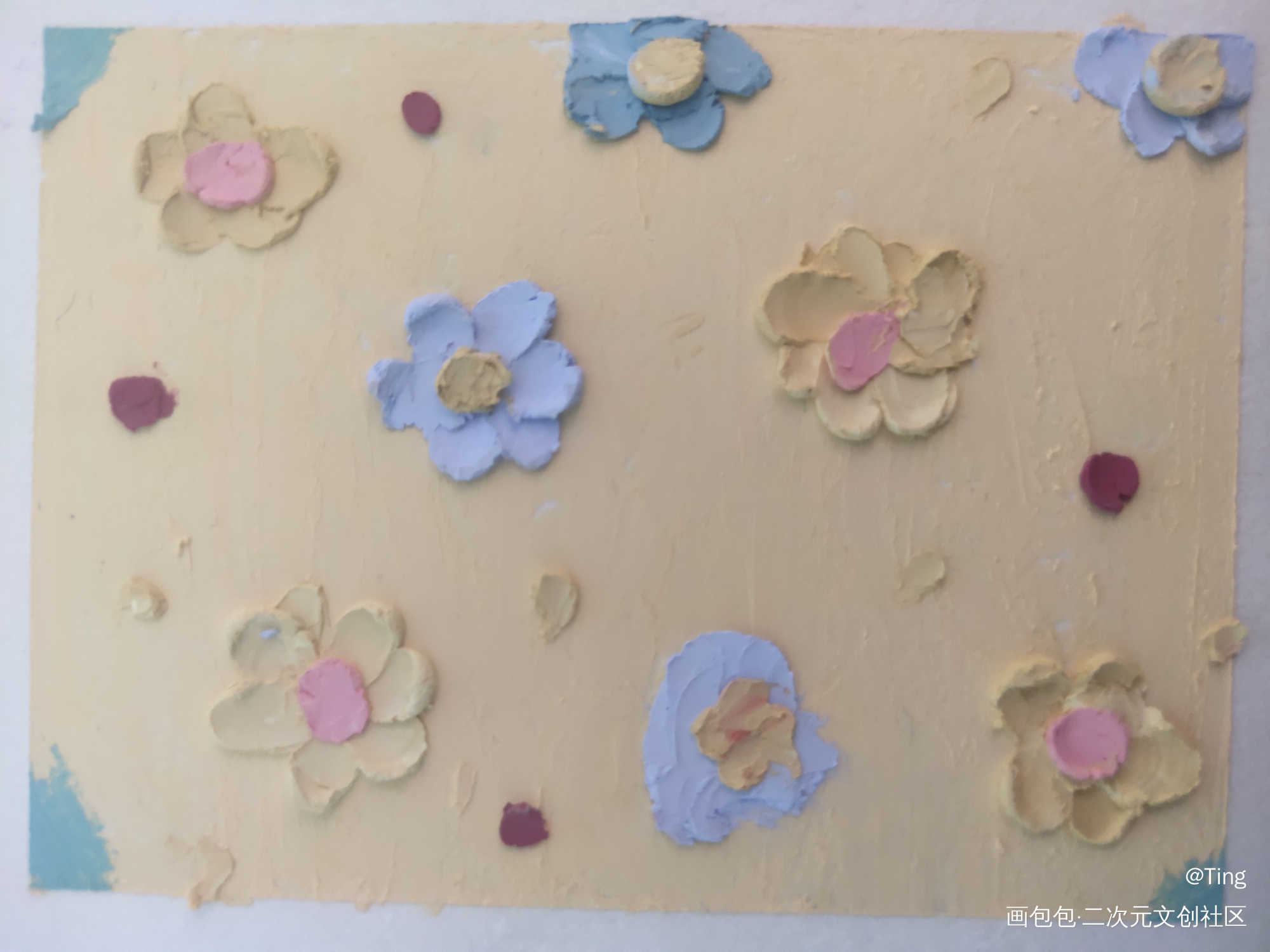 _重彩油画棒绘画作品