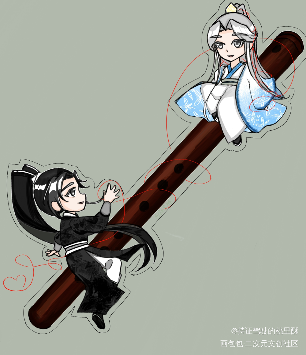 缘_穿成高危职业之师尊沈奉雪牧谪沈顾容绘画作品