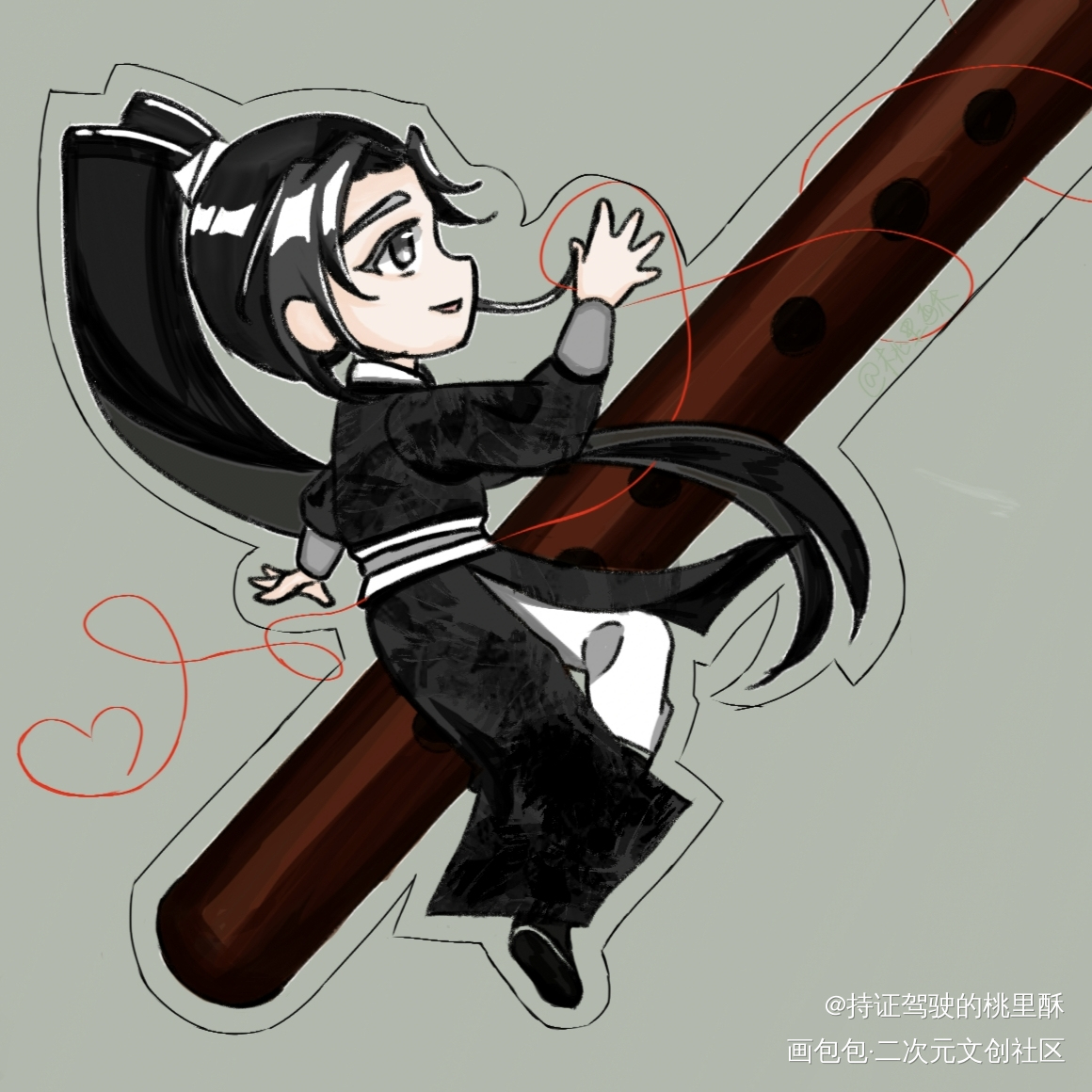 缘_穿成高危职业之师尊沈奉雪牧谪沈顾容绘画作品
