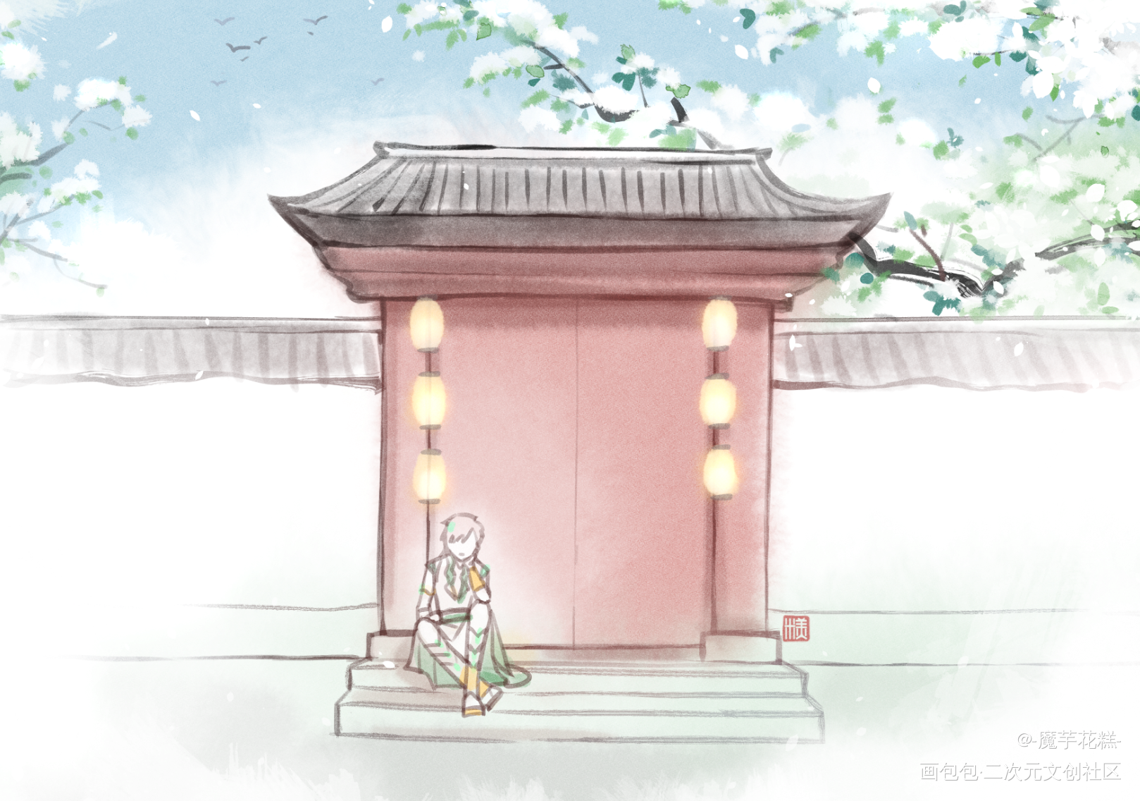 _天宝伏妖录孔鸿俊插画同人天宝伏妖录动画绘画作品