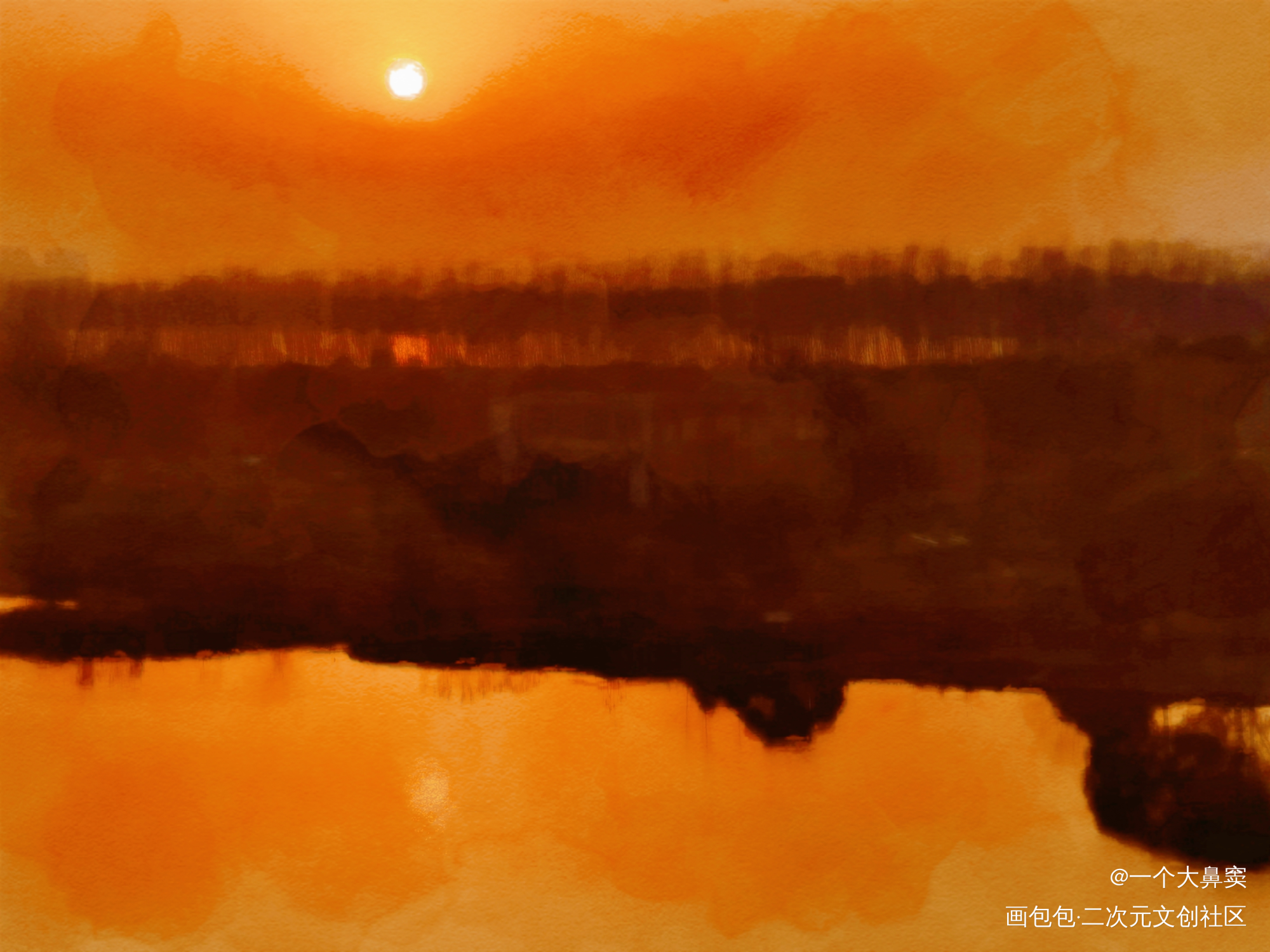 _水彩唤醒春日主题打卡绘画作品