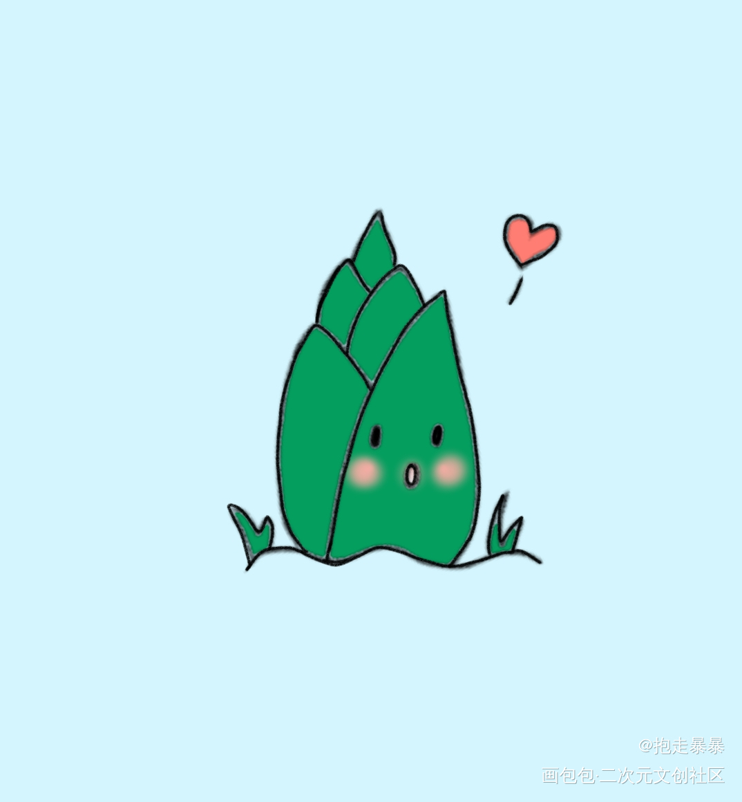 春笋_唤醒春日主题打卡绘画作品