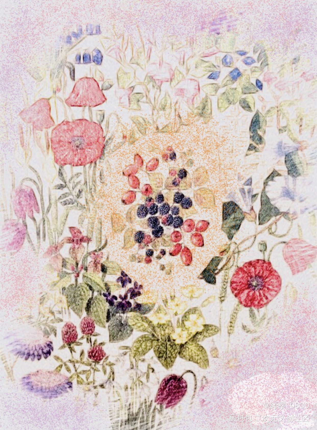 春日花草_唤醒春日主题打卡绘画作品