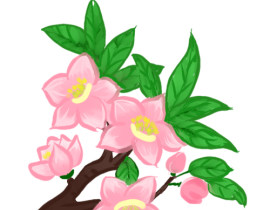 春日桃花_绘画作品
