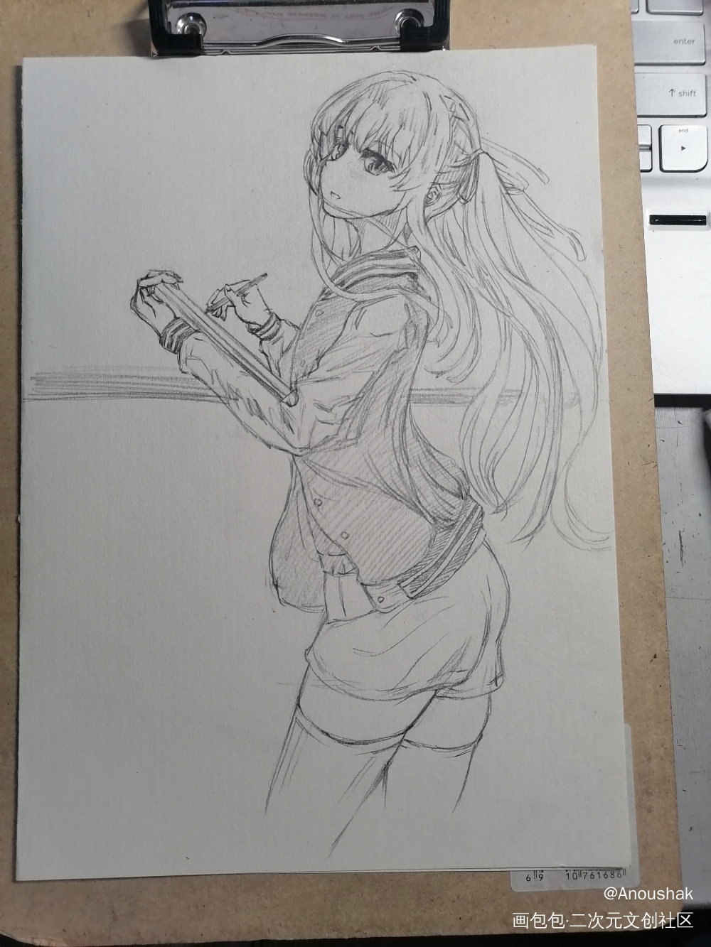 我爱美女_手绘绘画作品