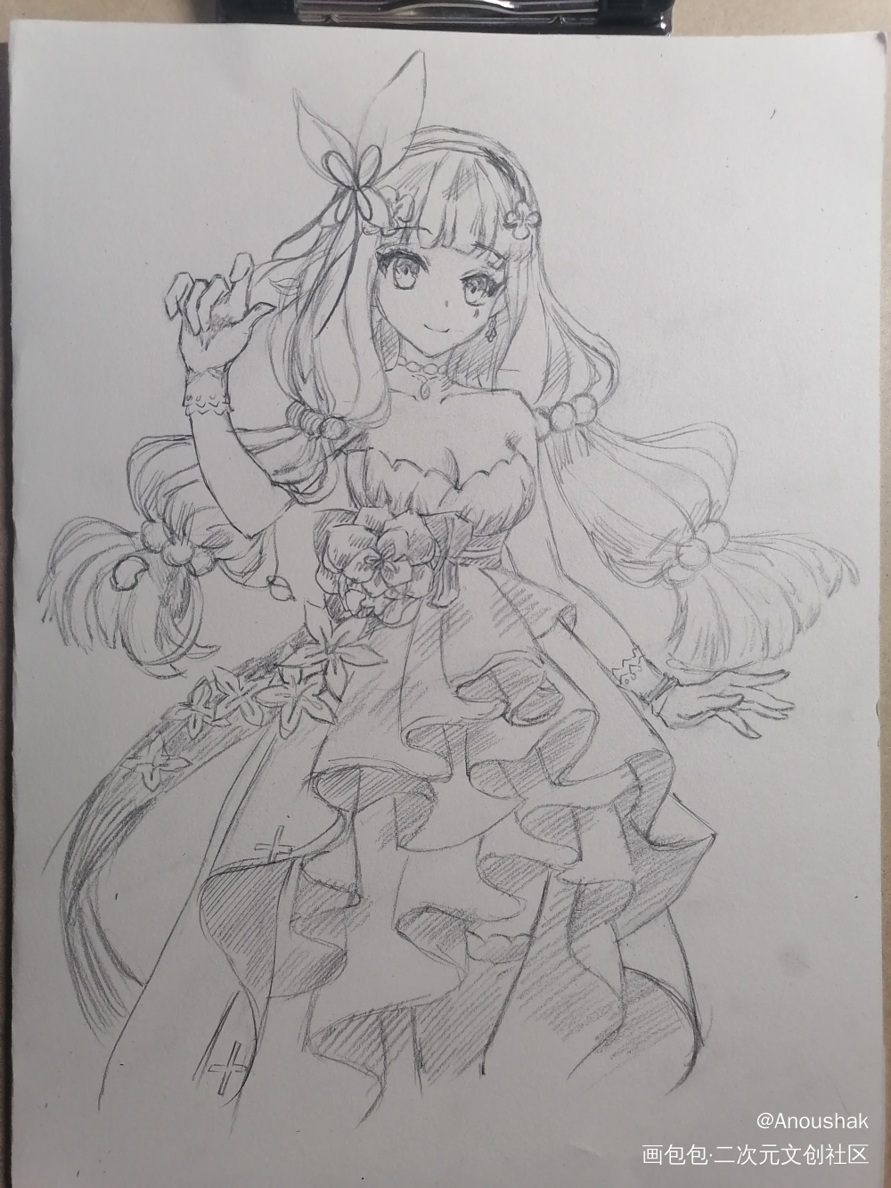 我爱美女_手绘绘画作品