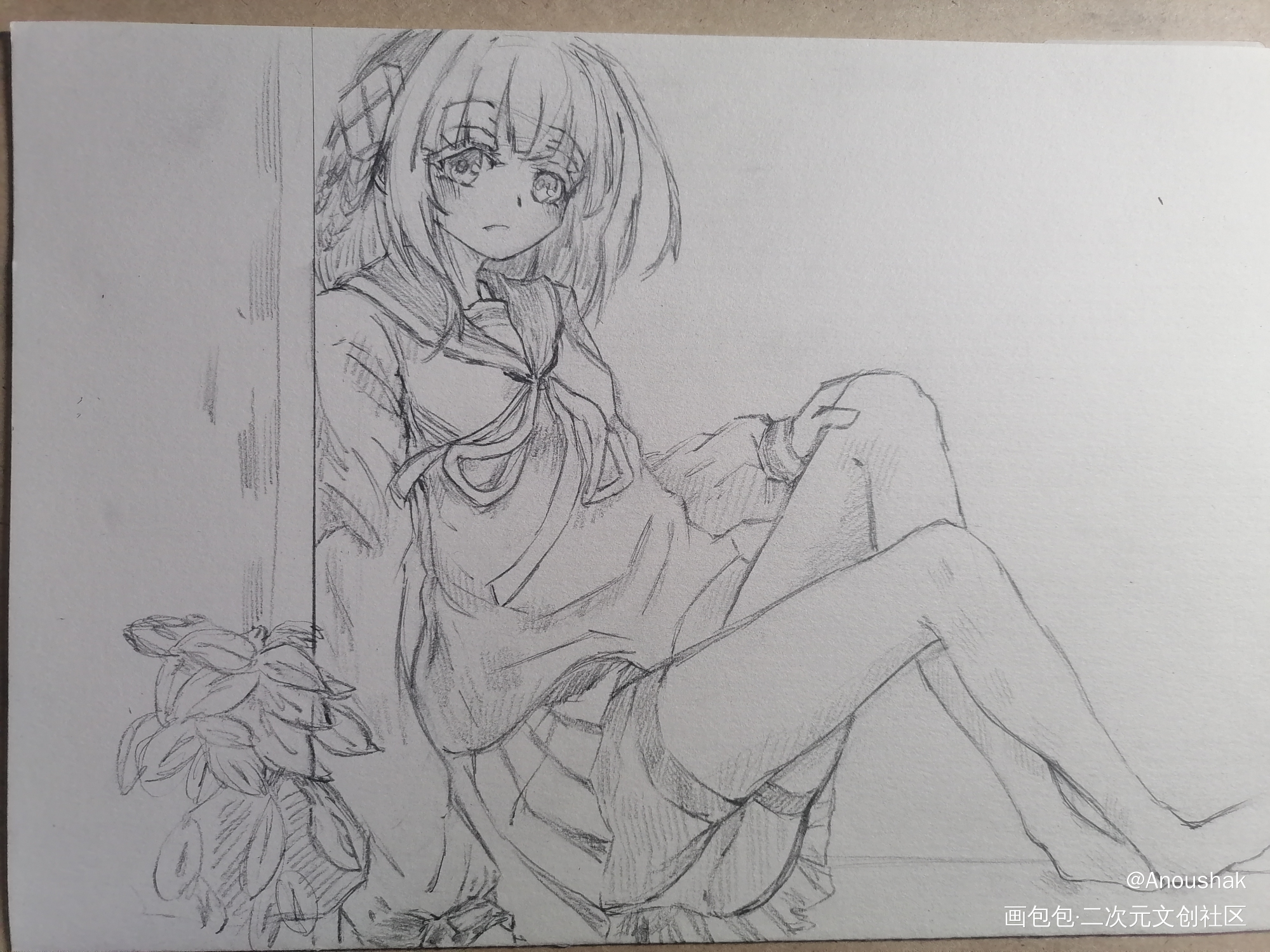 我爱美女_手绘绘画作品