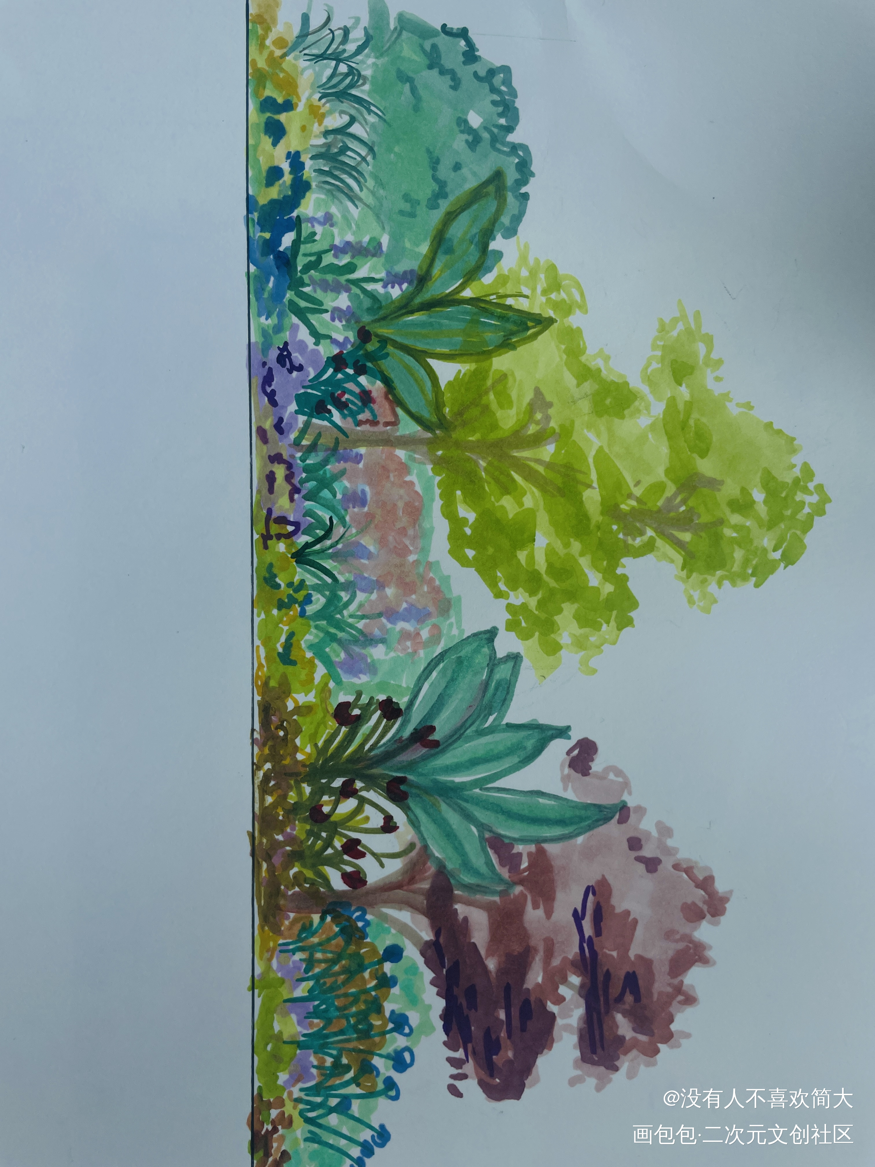 花境_手绘绘画作品