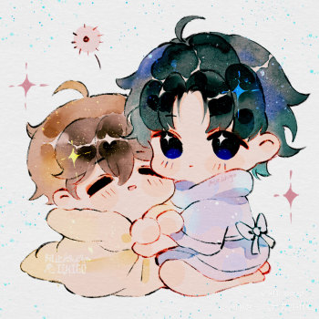 某某添望水彩日系q版求点评求配文我要上首推同人绘画作品