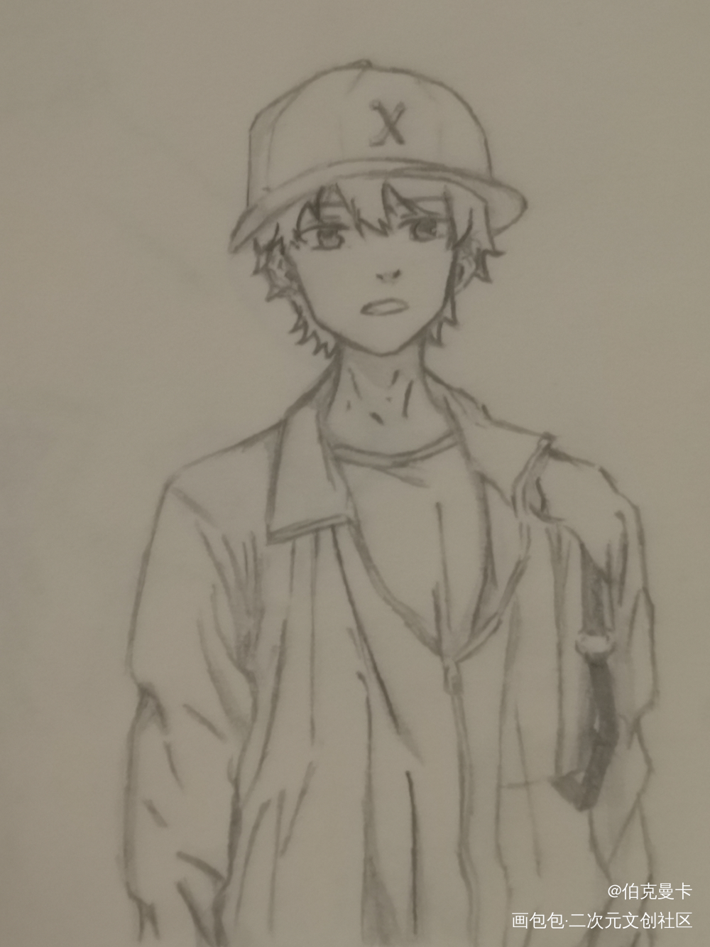 每日一摸(｡･ω･｡)ﾉ♡_铅笔摸鱼绘画作品