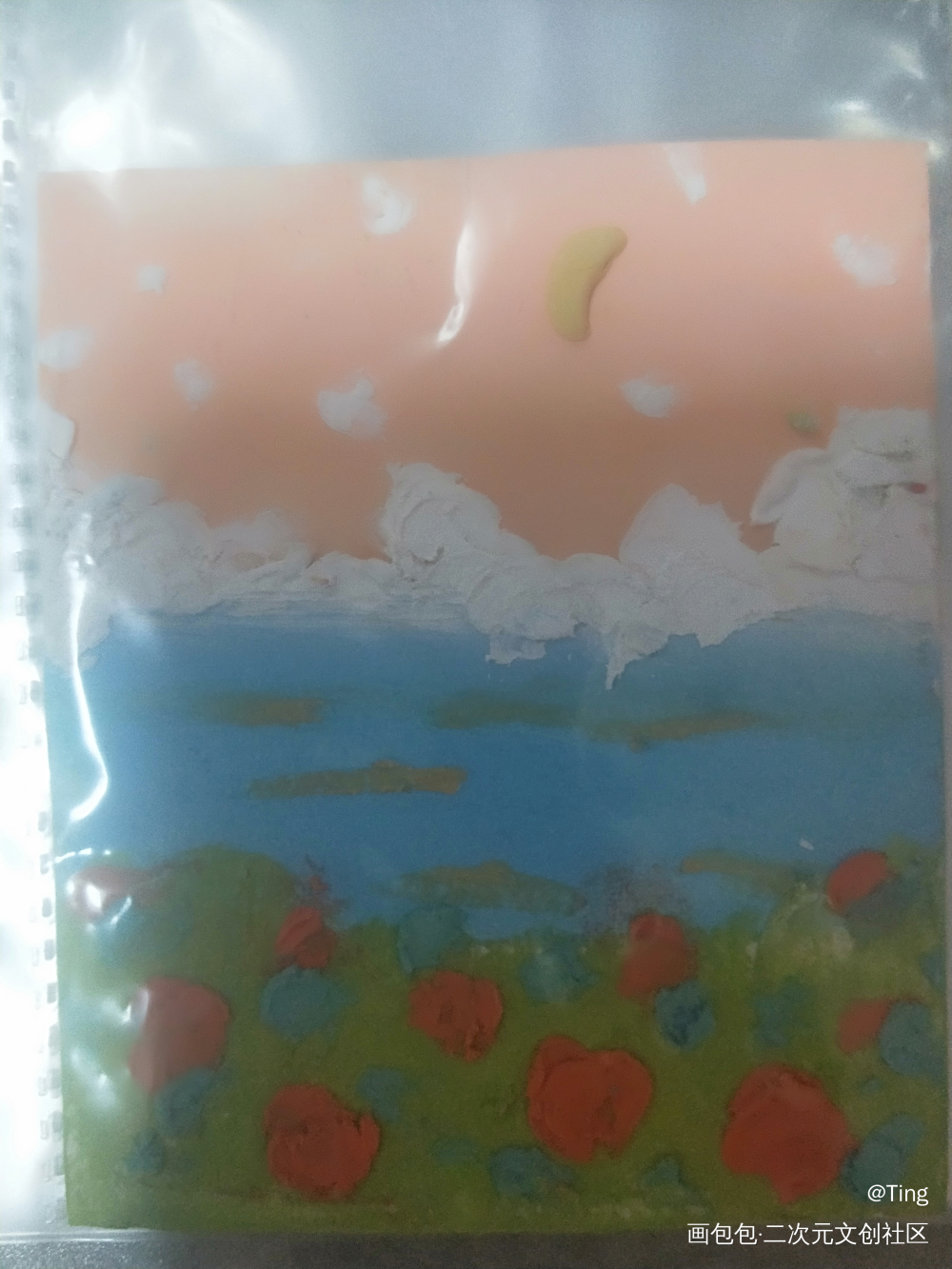 _重彩油画棒绘画作品