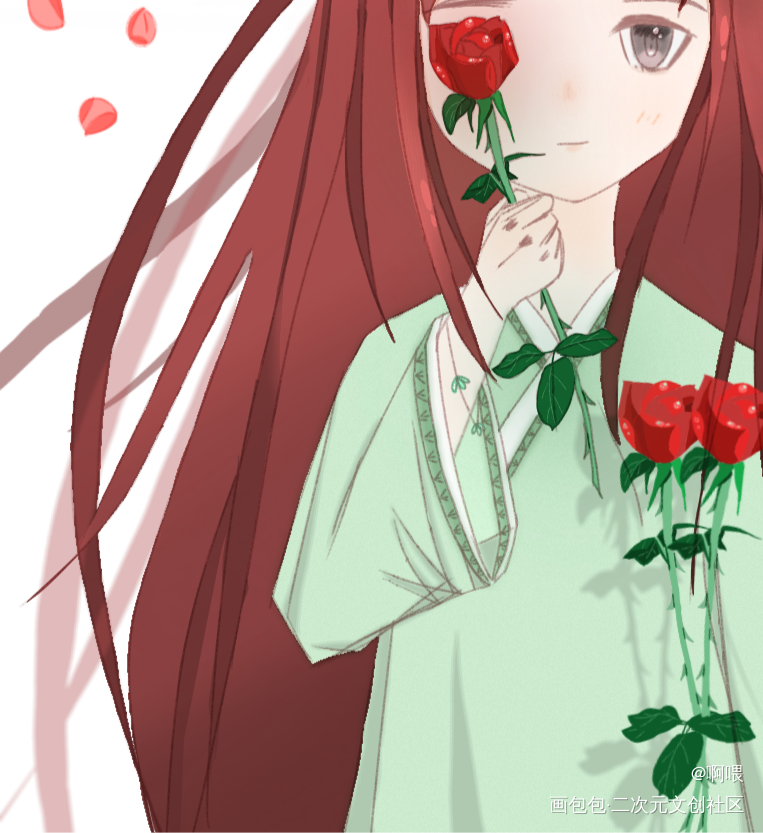 玫瑰_唤醒春日主题打卡绘画作品