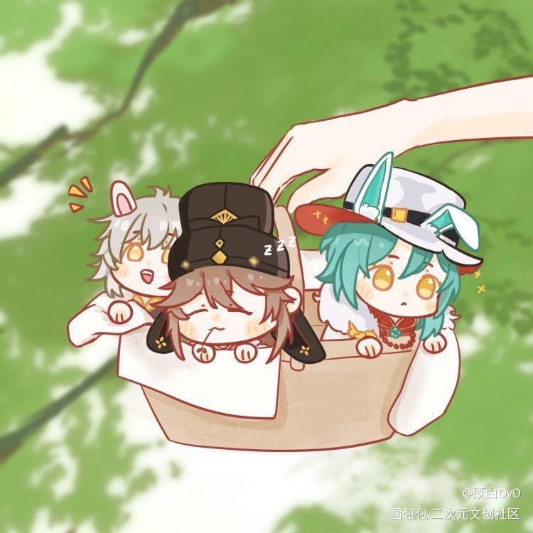 春天一起去郊游！_食物语板绘涂绘画作品