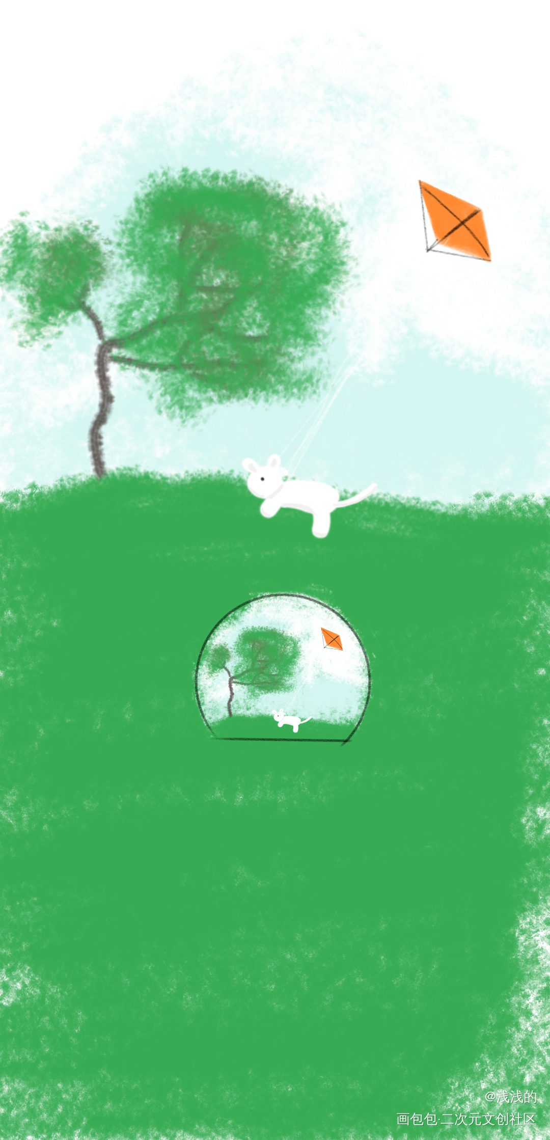 春_手绘绘画作品