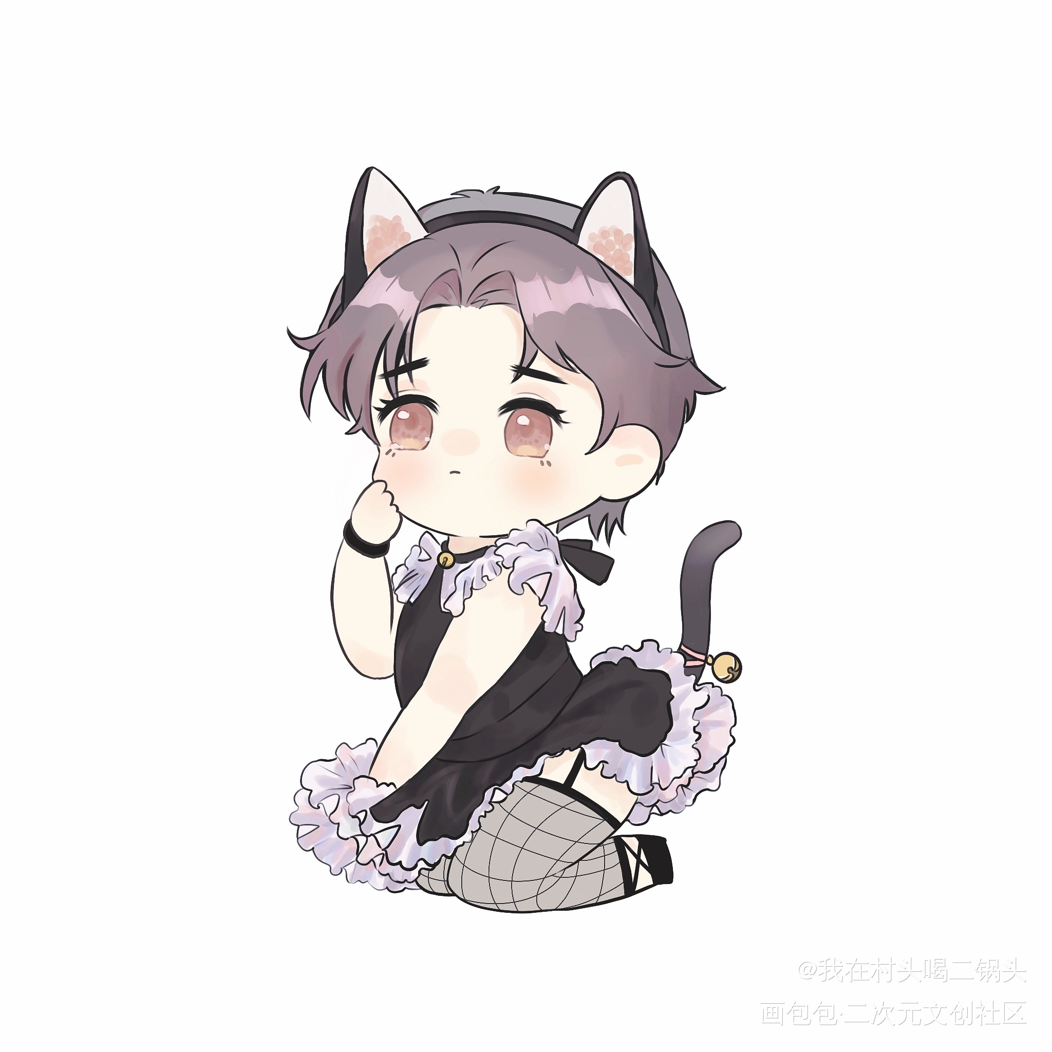 墨鱼你的漂亮老婆我抱走了_188男团顶级掠食者q版沈岱绘画作品