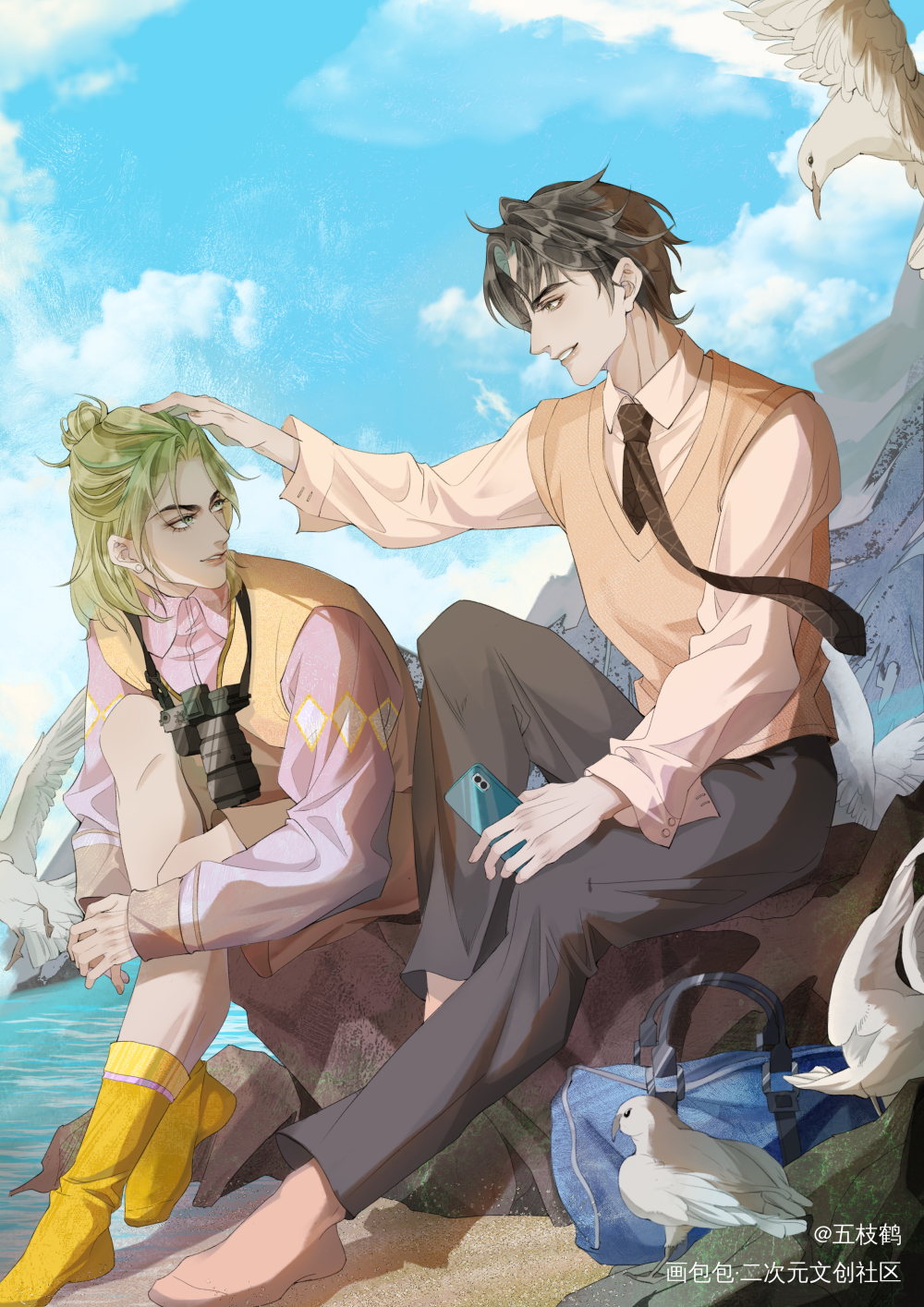 看海_188男团洛温绘画作品